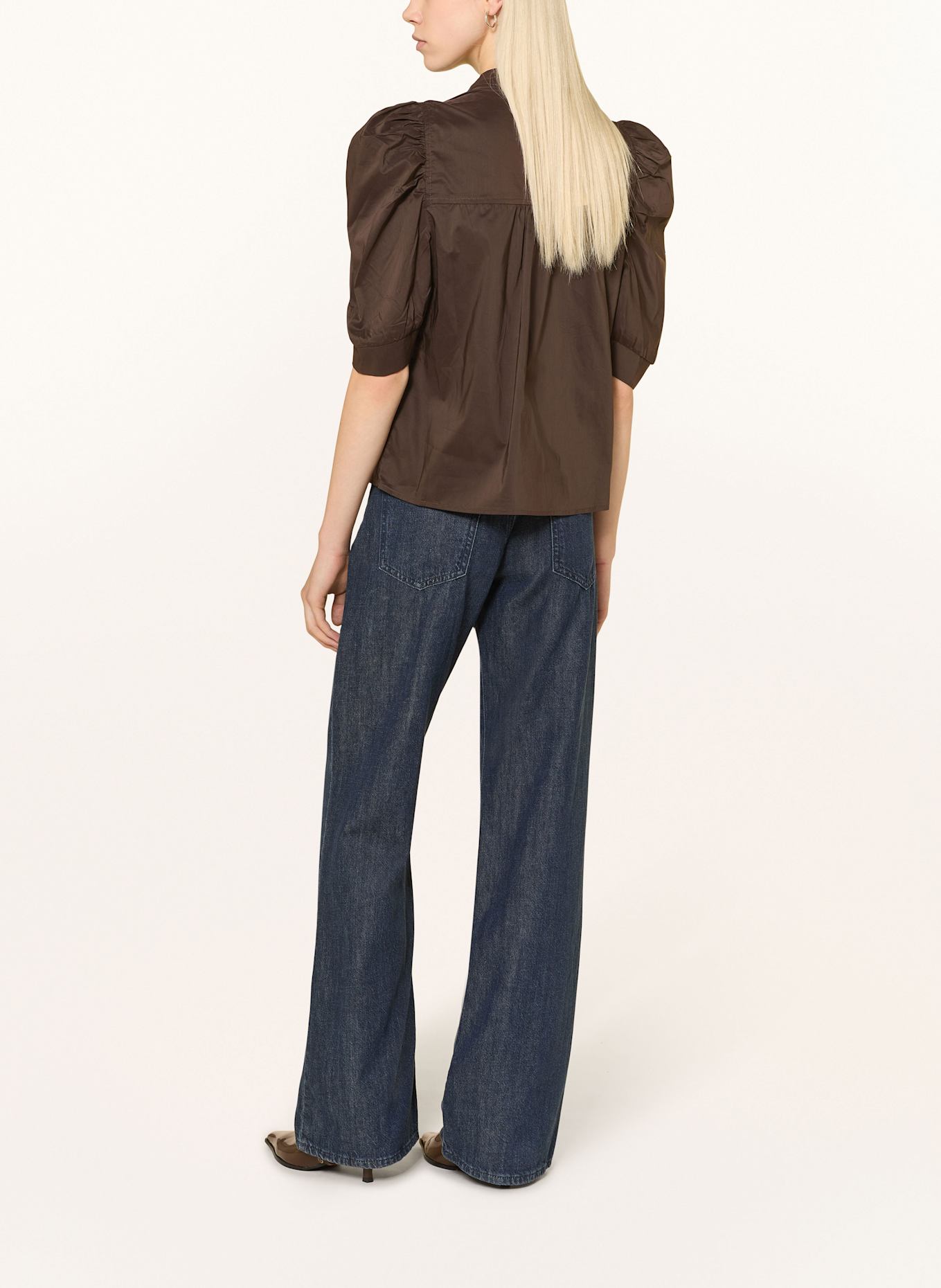 NEO NOIR Blusenshirt ROELLA: DUNKELBRAUN