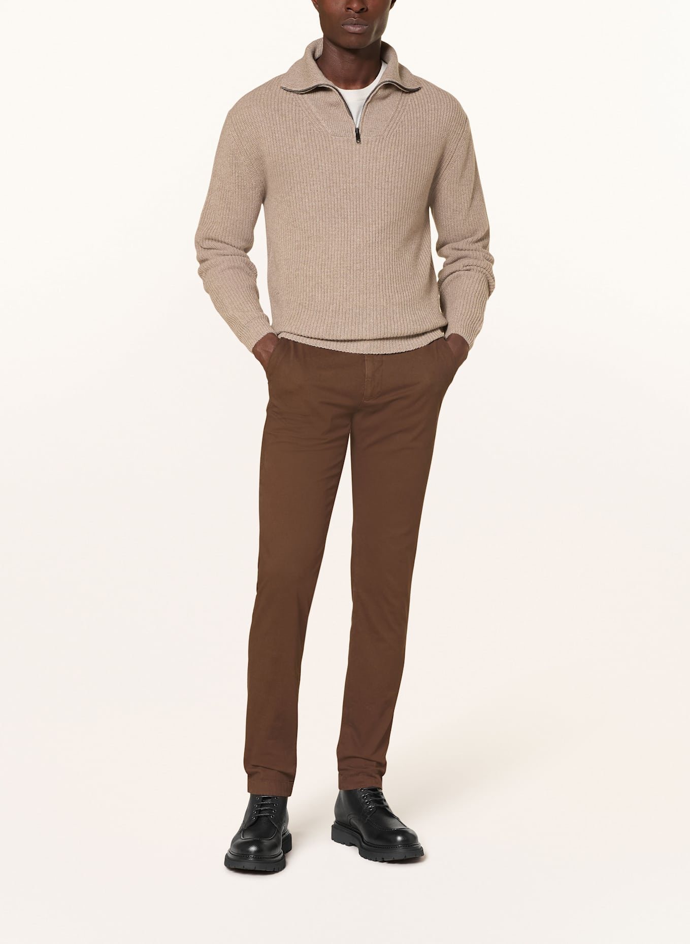 DANIELE FIESOLI Cashmere-Troyer: HELLBRAUN