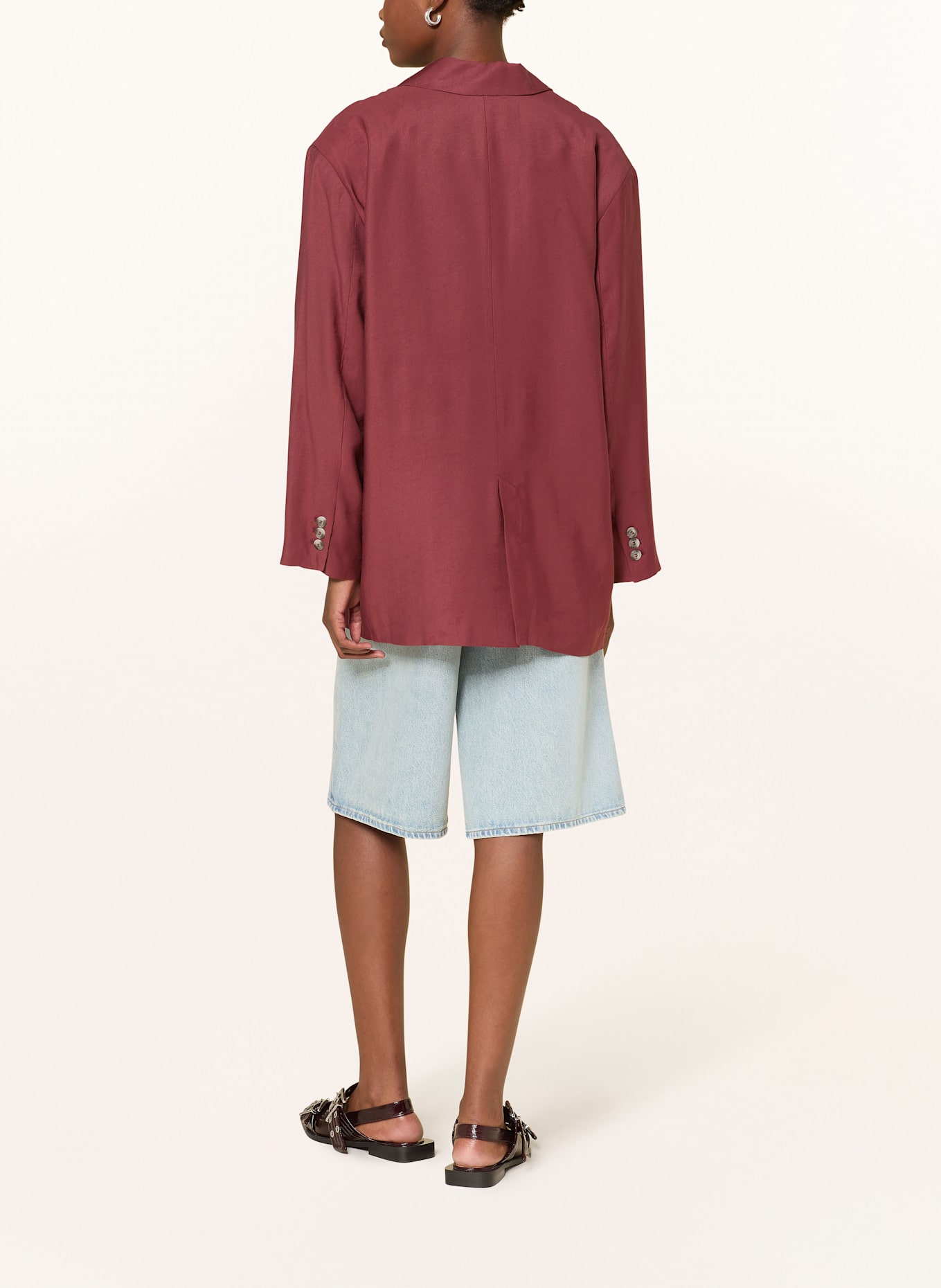 American Vintage Oversized-Blazer LANOW: DUNKELROT