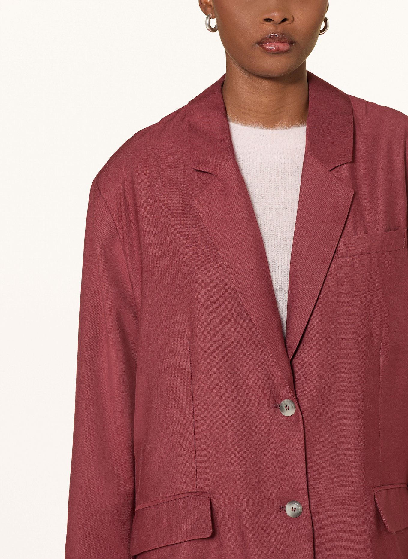 American Vintage Oversized-Blazer LANOW: DUNKELROT