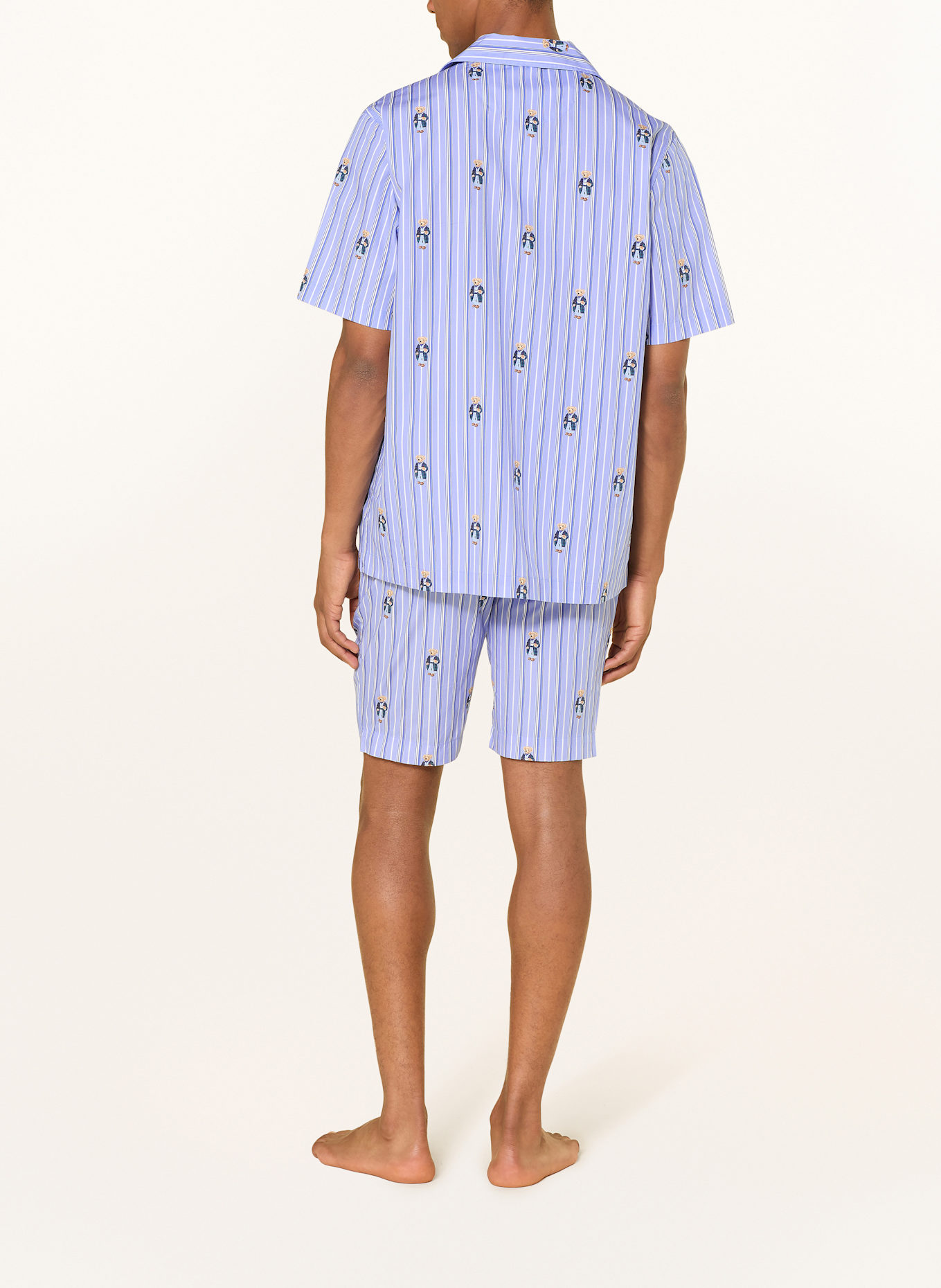 POLO RALPH LAUREN Koszulka od piżamy: JASNONIEBIESKI / NIEBIESKI / JASNOBRĄZOWY