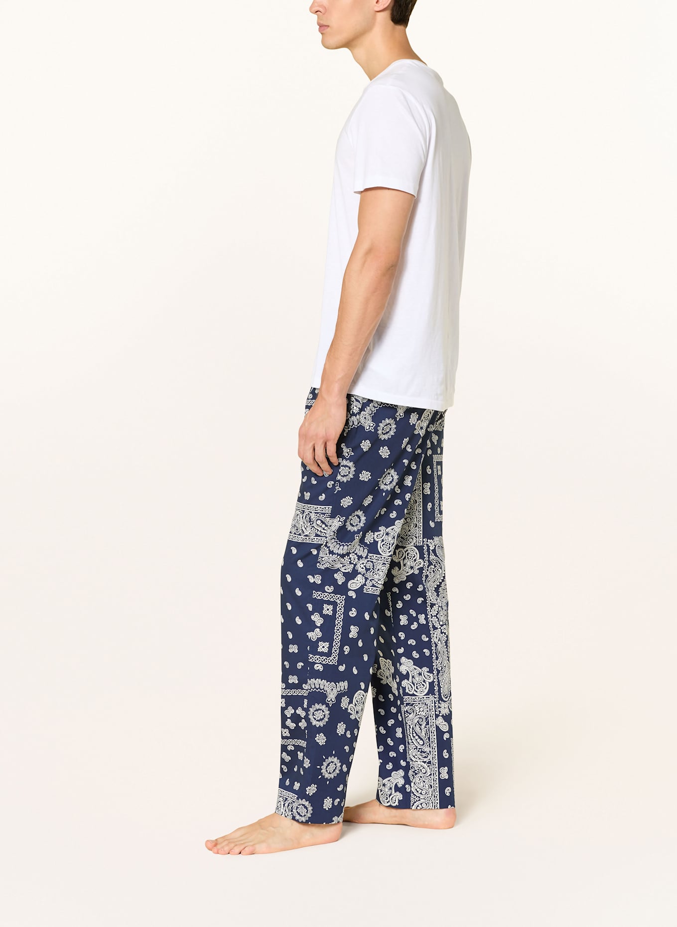 POLO RALPH LAUREN Schlafhose: DUNKELBLAU / WEISS