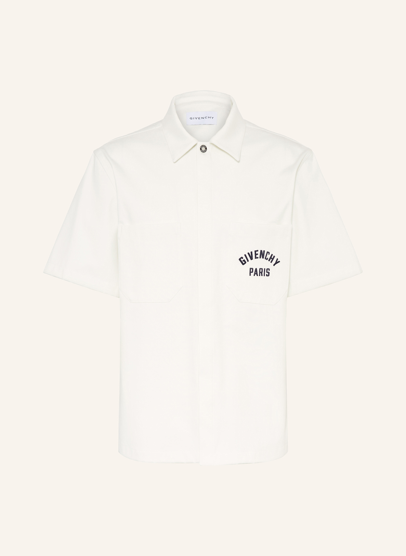 GIVENCHY Kurzarm-Hemd Regular Fit: WEISS
