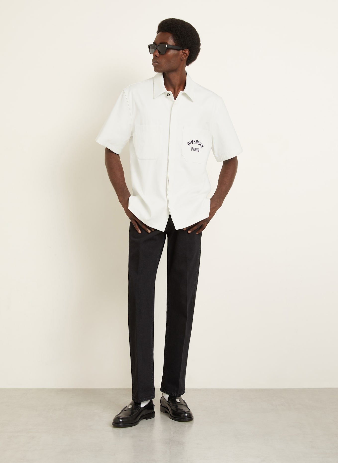 GIVENCHY Kurzarm-Hemd Regular Fit: WEISS