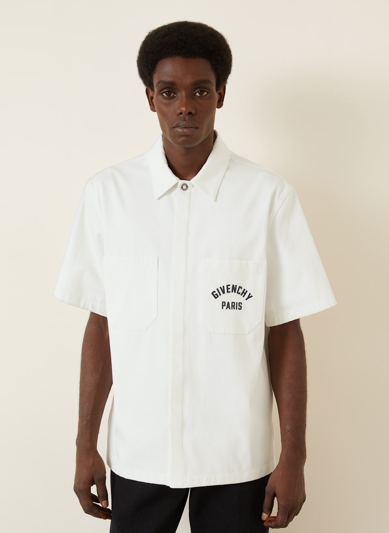 GIVENCHY Kurzarm-Hemd Regular Fit: WEISS