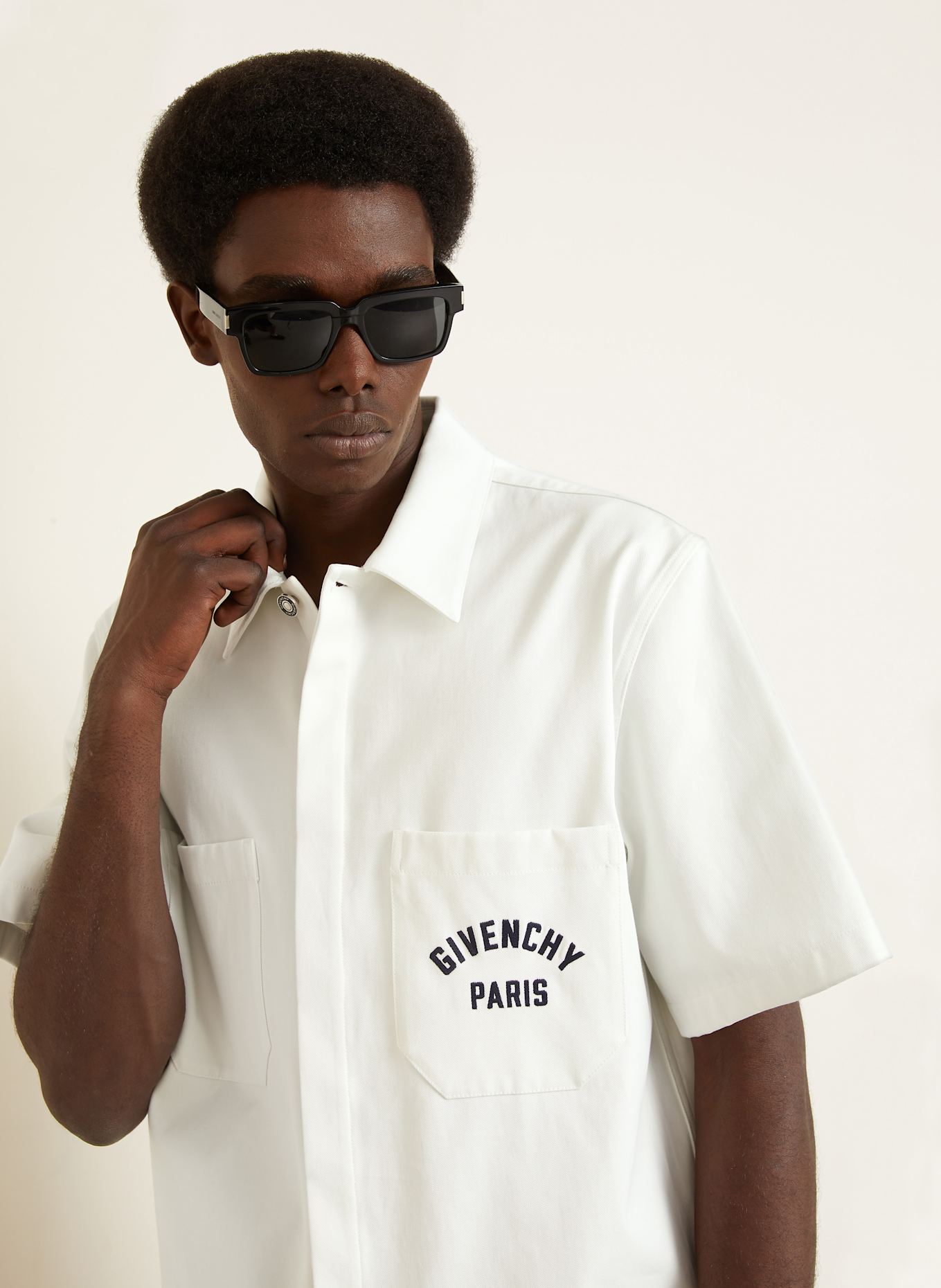 GIVENCHY Kurzarm-Hemd Regular Fit: WEISS