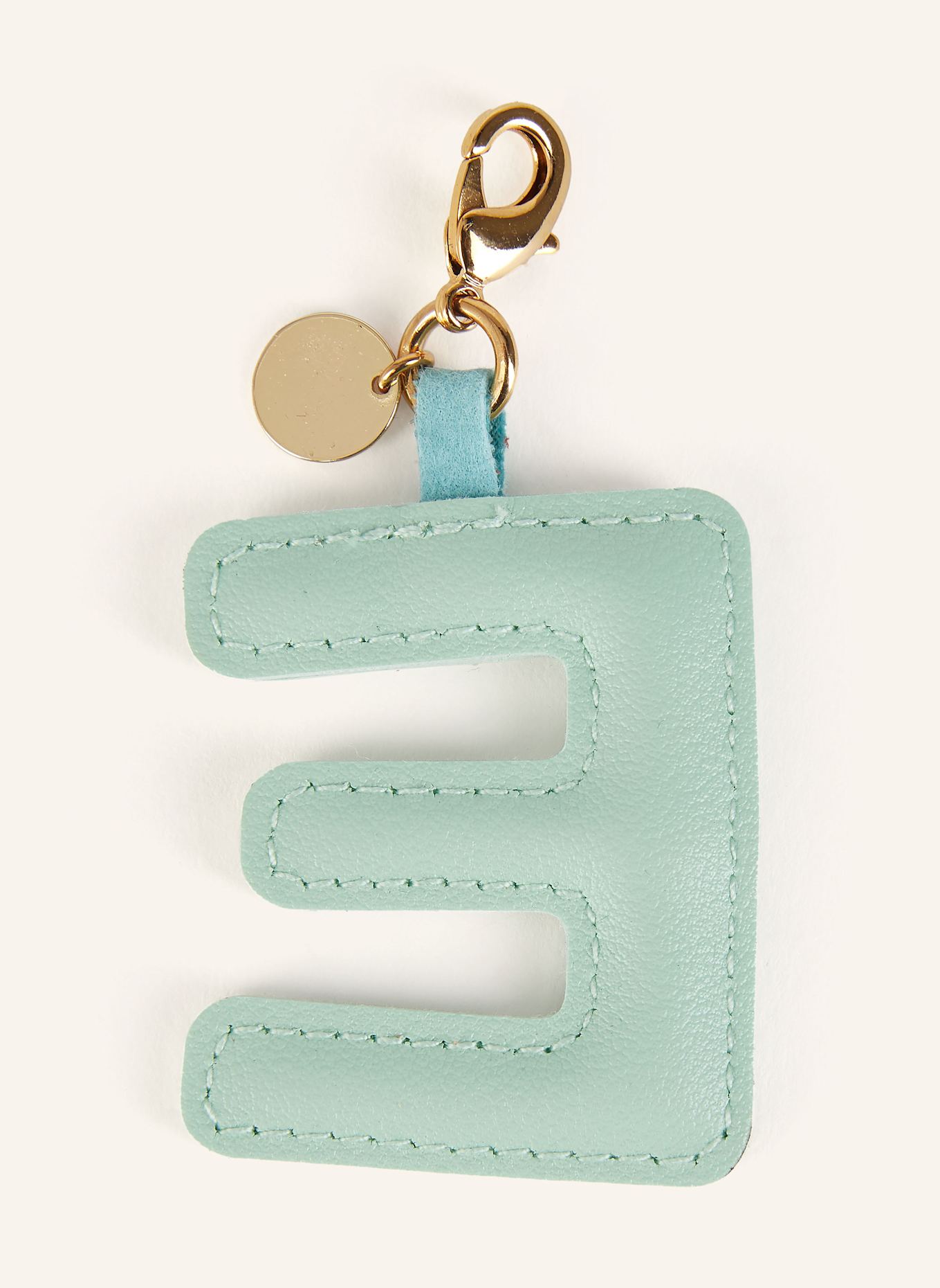 CHEEKY CHAIN MUNICH Taschenanhänger LETTER E: TÜRKIS