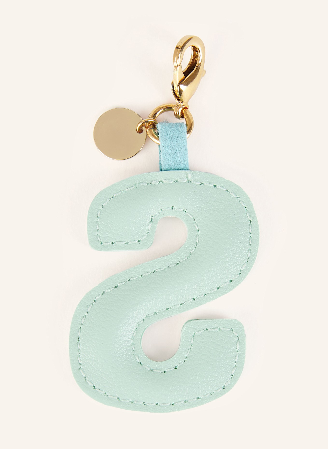 CHEEKY CHAIN MUNICH Taschenanhänger LETTER S: TÜRKIS