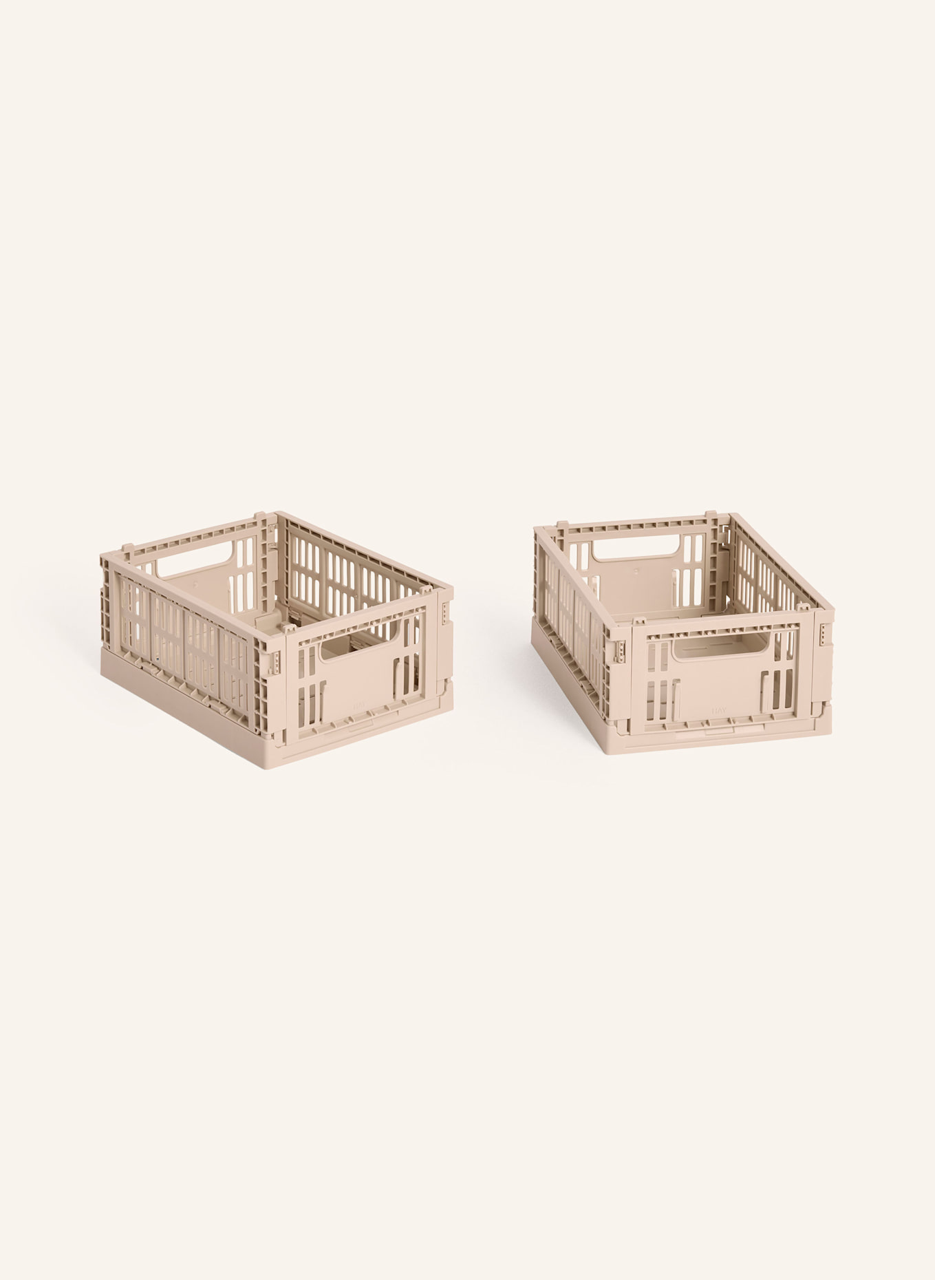 HAY 2er-Set Klappboxen COLOUR CRATE MINI: HELLROSA