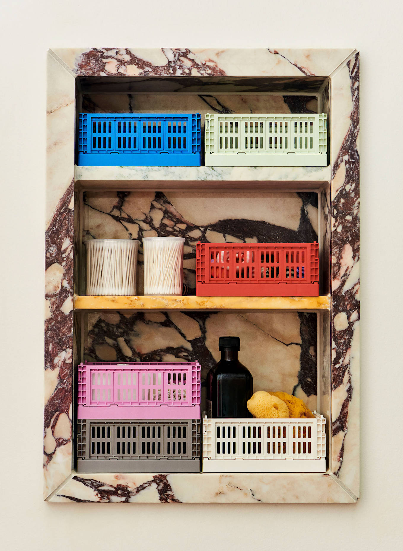 HAY 2er-Set Klappboxen COLOUR CRATE MINI: TAUPE