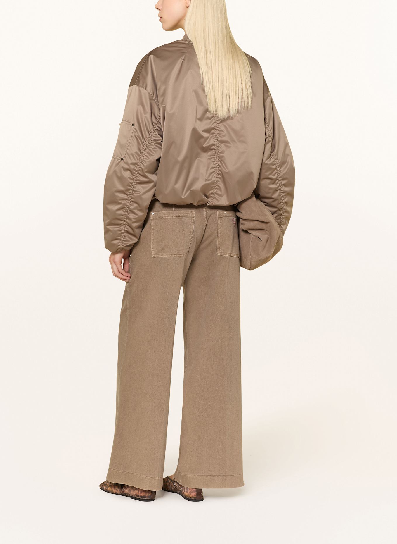 GUESS LORRAINE bomber jacket: TAUPE