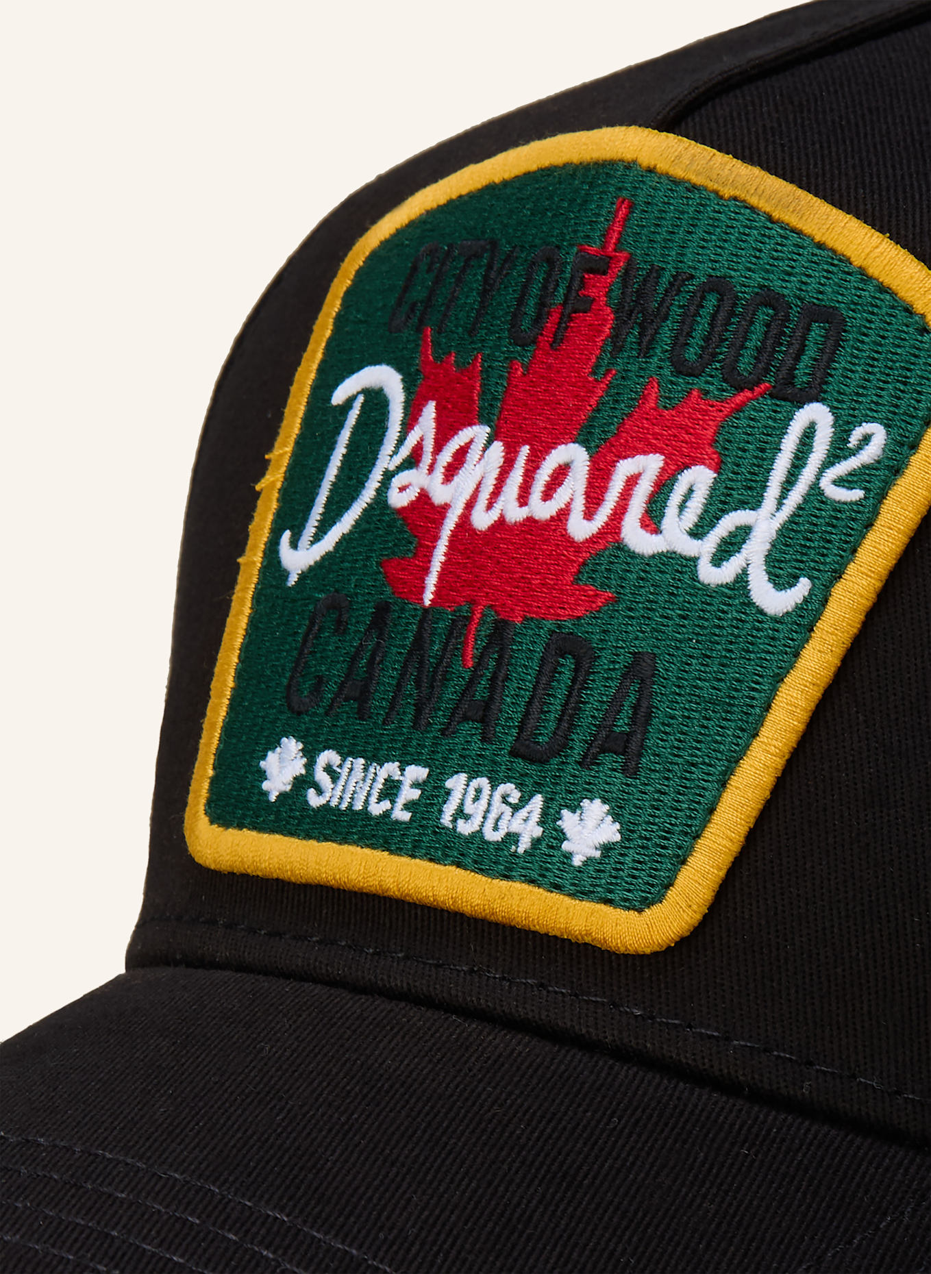 DSQUARED2 Czapka z daszkiem: CZARNY / ZIELONY / ŻÓŁTY