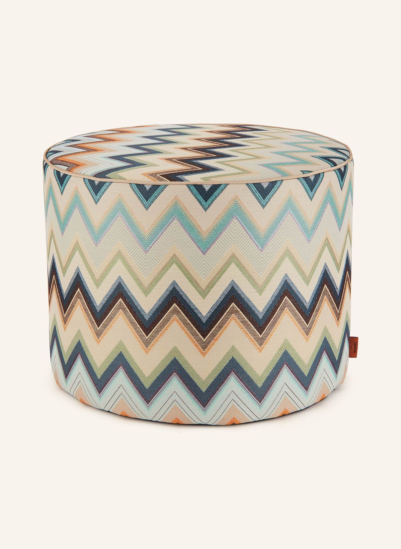 MISSONI Home Pouf AGADIR: BLUE / LIGHT GREEN / CREAM