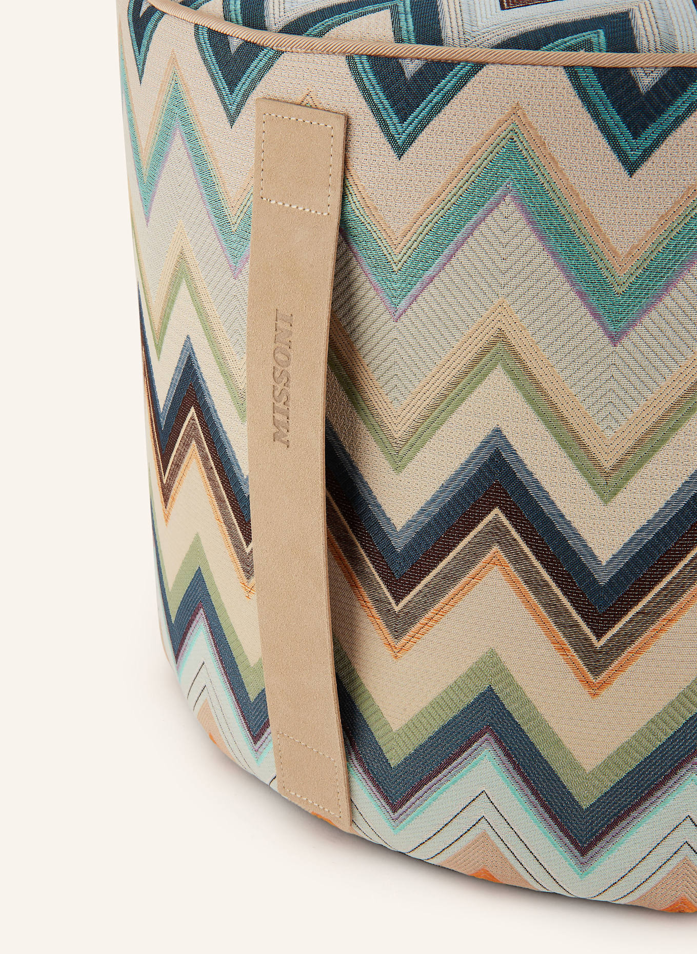 MISSONI Home Pouf AGADIR: BLUE / LIGHT GREEN / CREAM