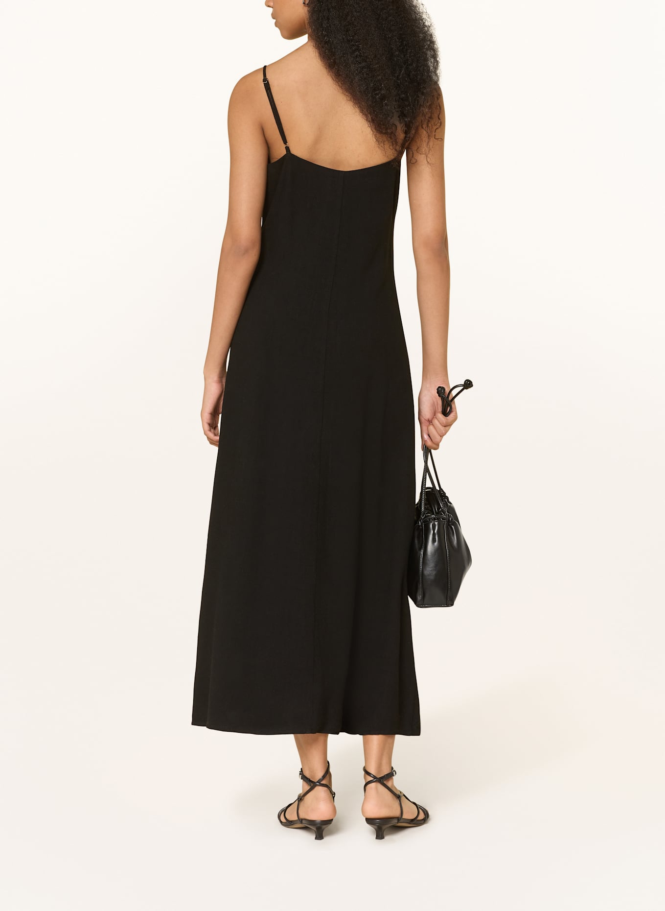 NEO NOIR Kleid KESSIE mit Leinen: SCHWARZ