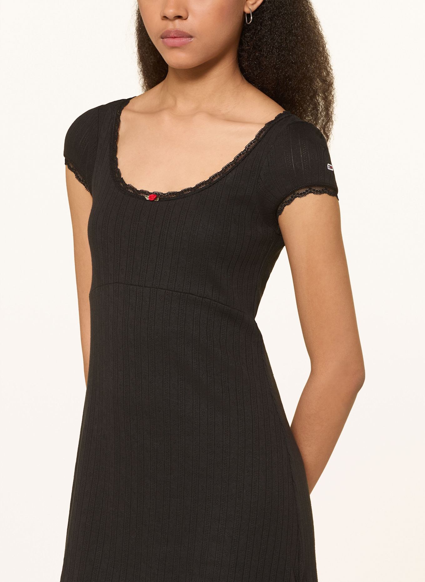 TOMMY JEANS Jerseykleid: SCHWARZ