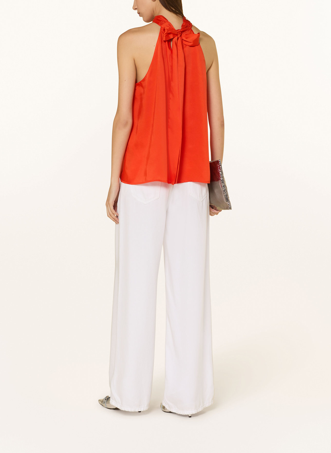 LIU JO Blusentop aus Satin: ORANGE