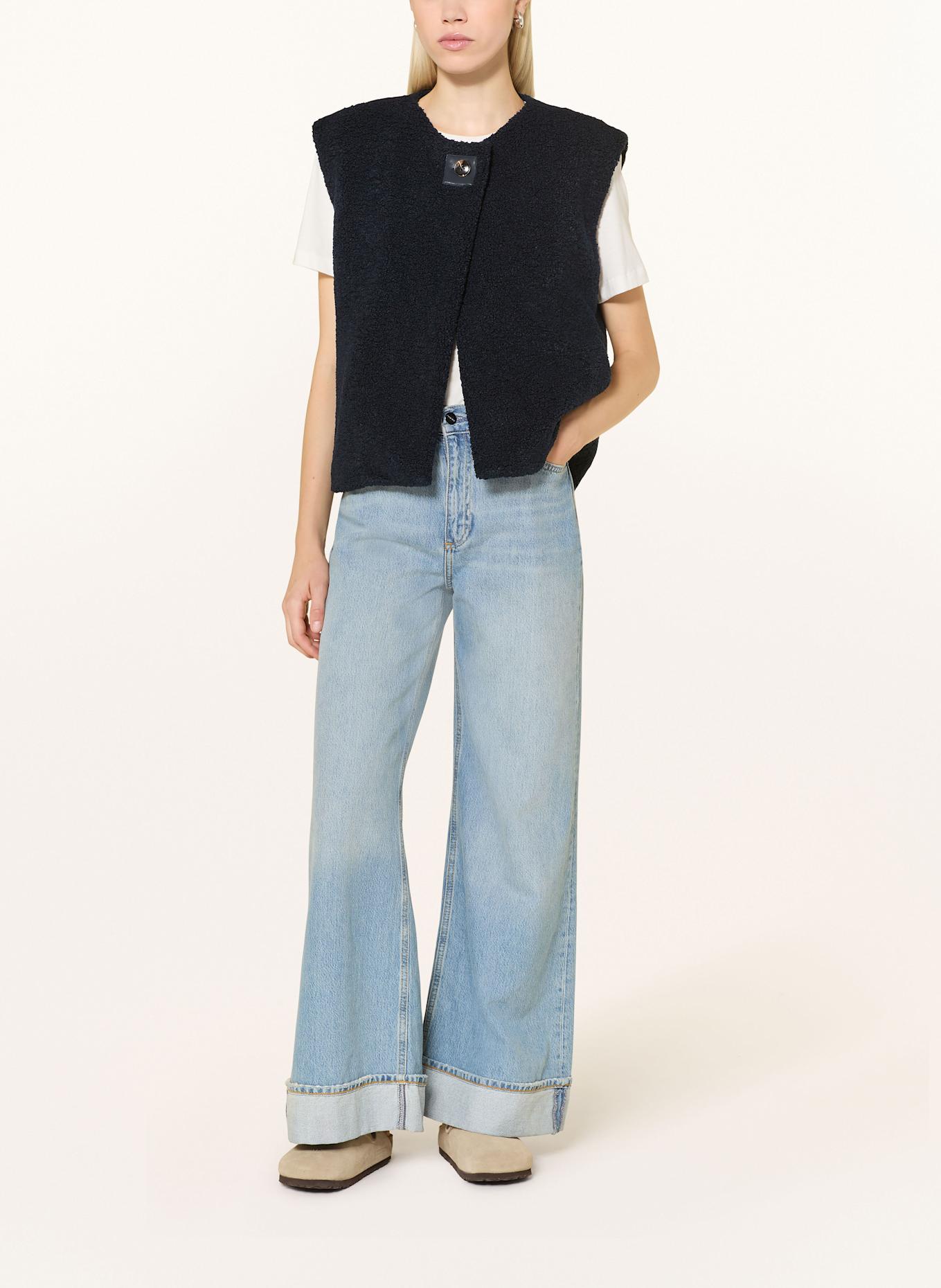 NEO NOIR Kamizelka z pluszowego materiału ANJANNA: GRANATOWY