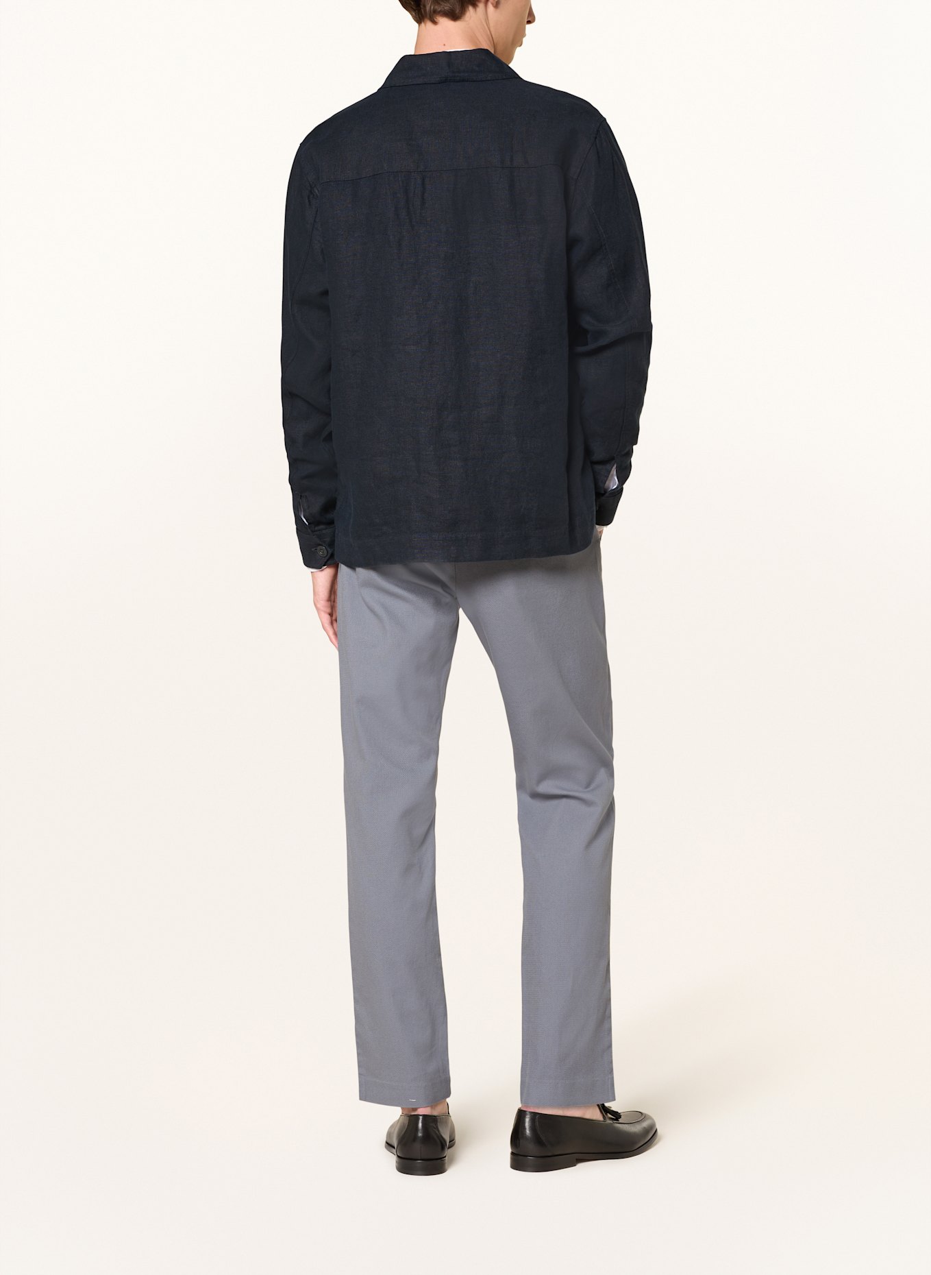 REISS Piqué-Chino DOBBY Slim Fit: BLAUGRAU