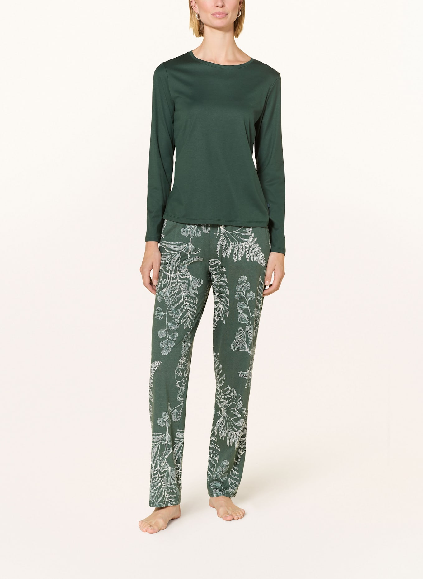 CALIDA Schlafshirt FAVOURITES SPACE: DUNKELGRÜN