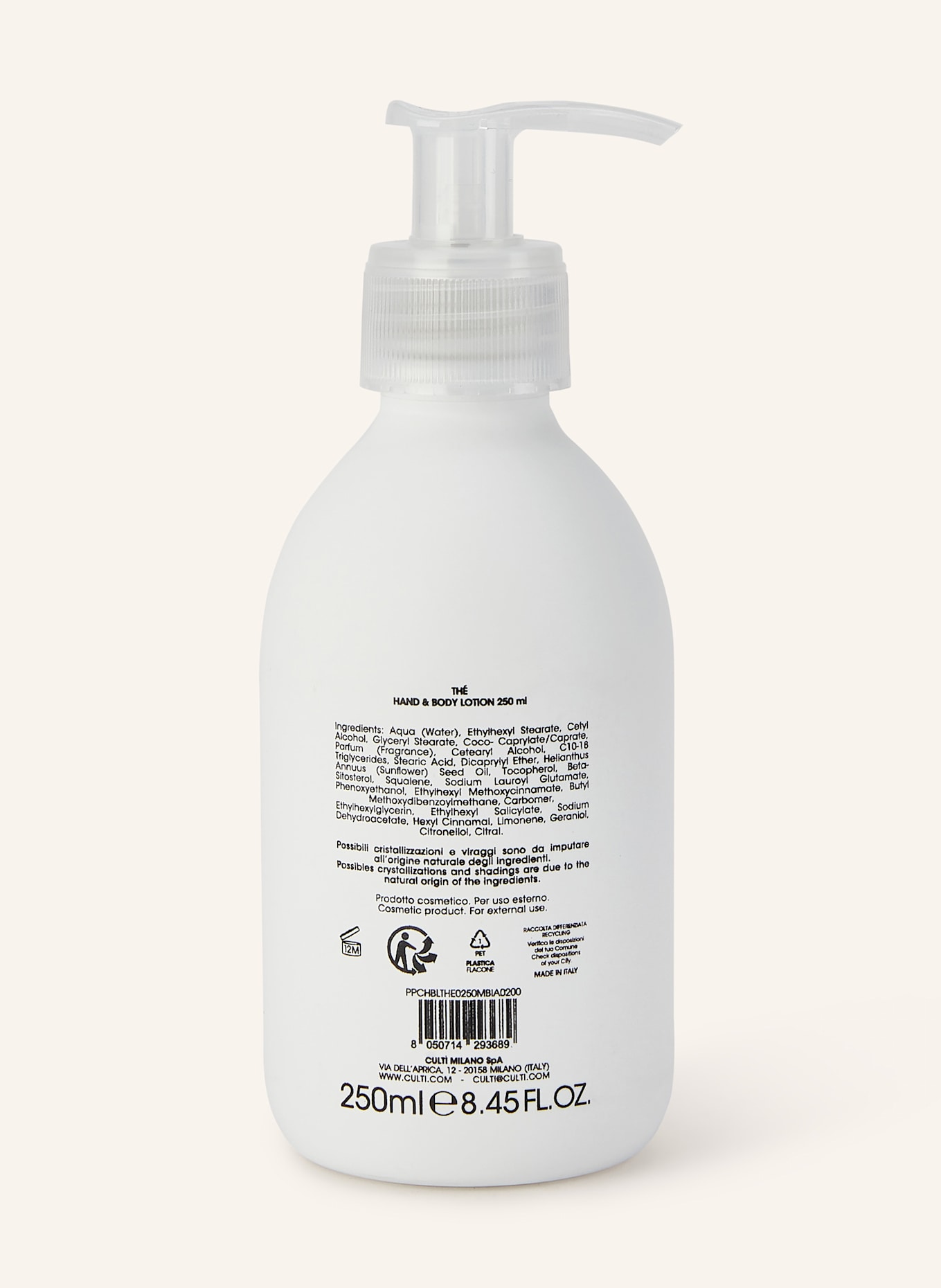 CULTI Körper- und Handlotion THÉ: WEISS