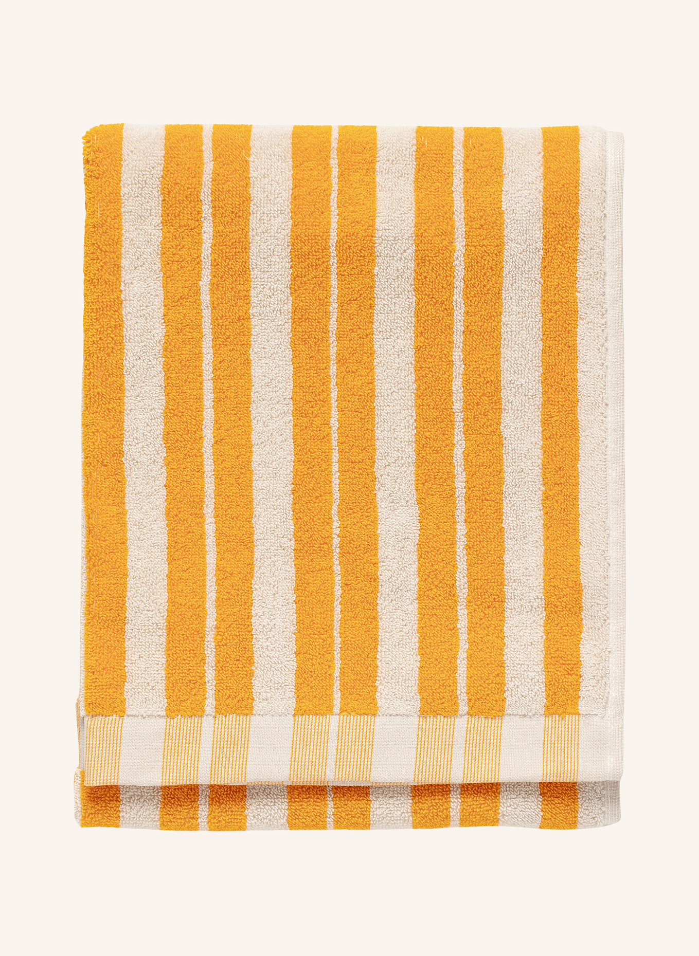 marimekko Ręcznik kąpielowy RAIDE: ECRU / POMARAŃCZOWY