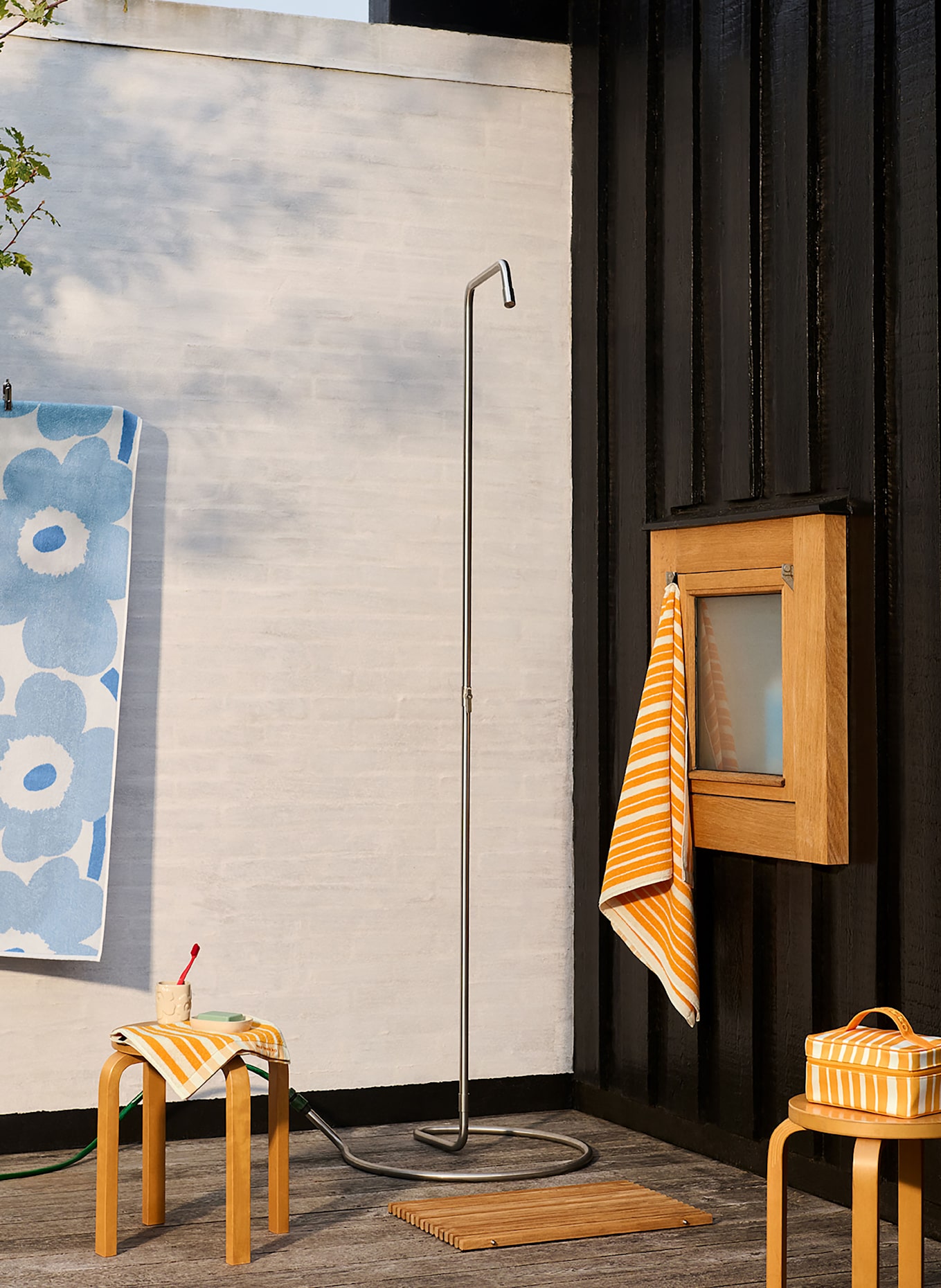 marimekko Ręcznik kąpielowy RAIDE: POMARAŃCZOWY / ECRU