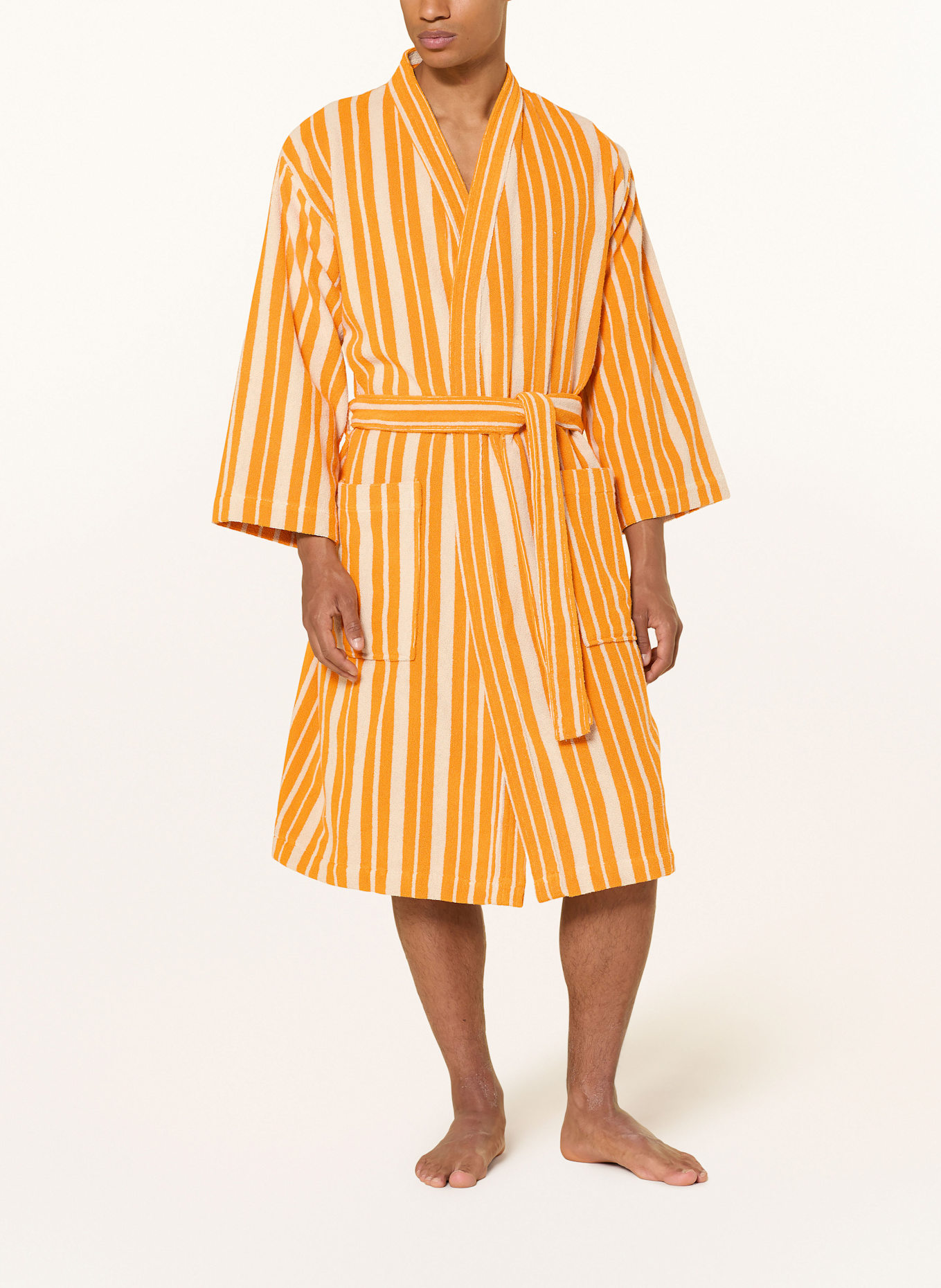 marimekko Unisex-Bademantel RAIDE: ORANGE / GELB