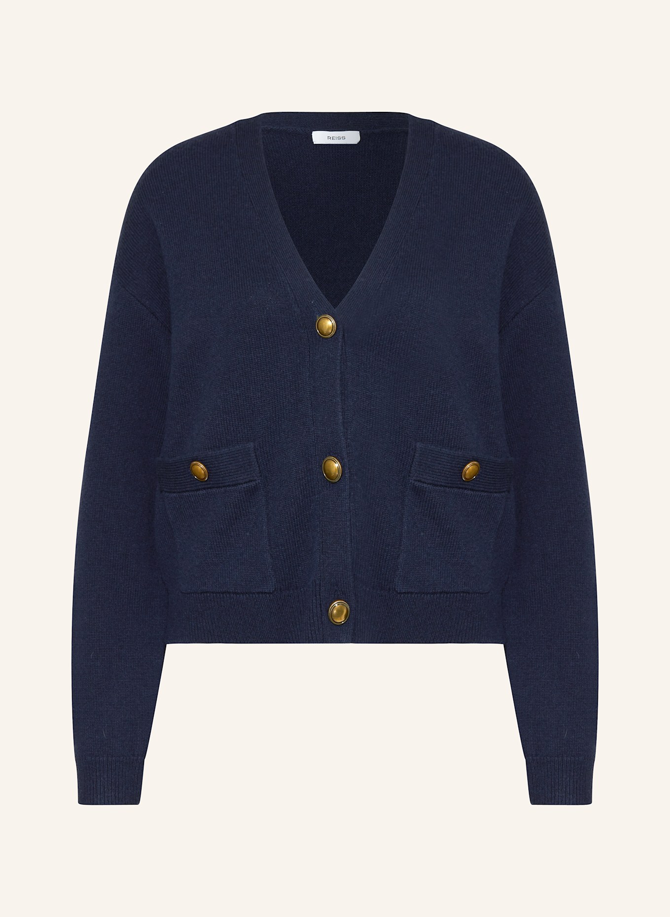 REISS Strickjacke MILA: DUNKELBLAU