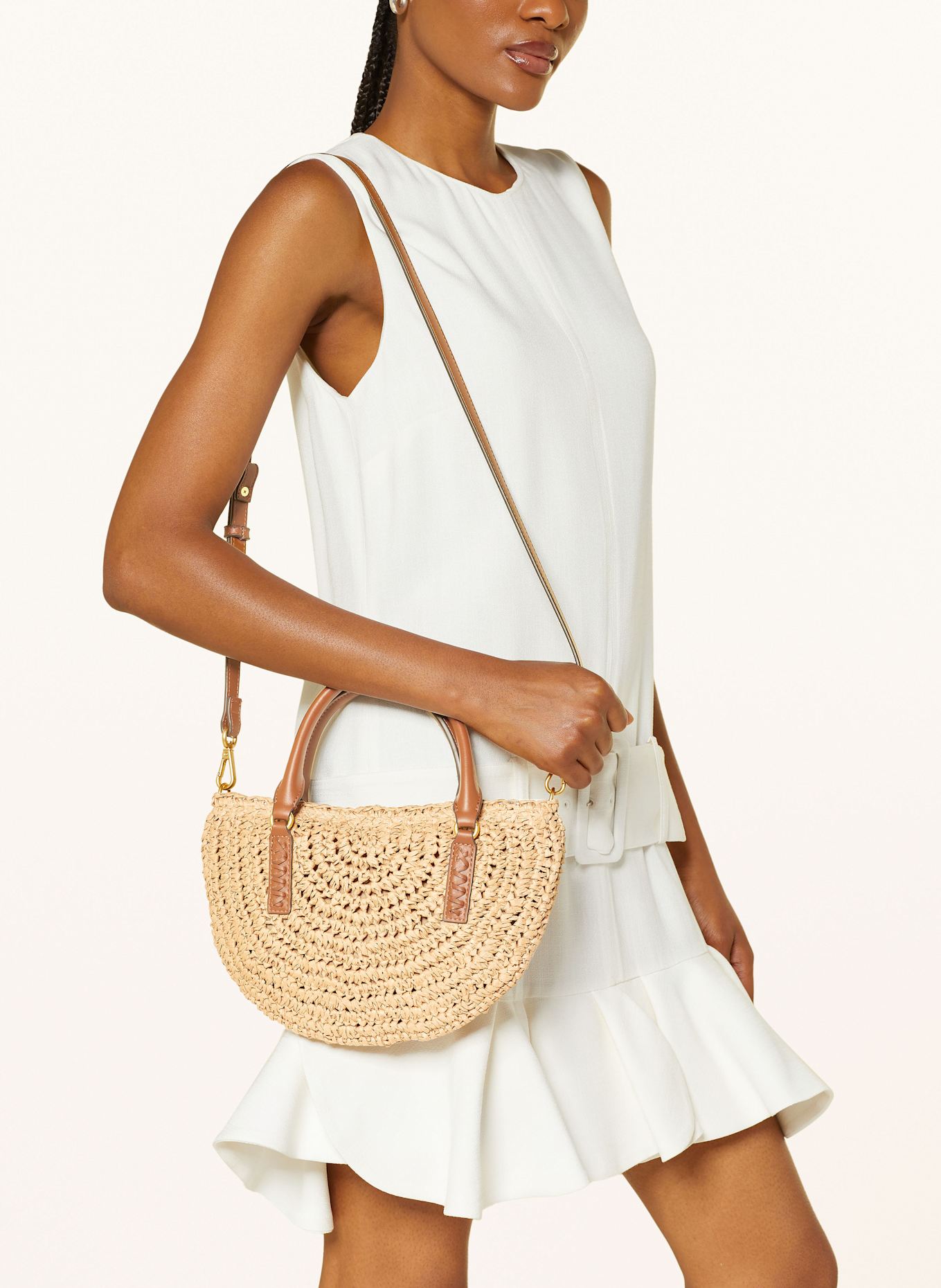 REISS Handtas EDEN: BEIGE / BRUIN