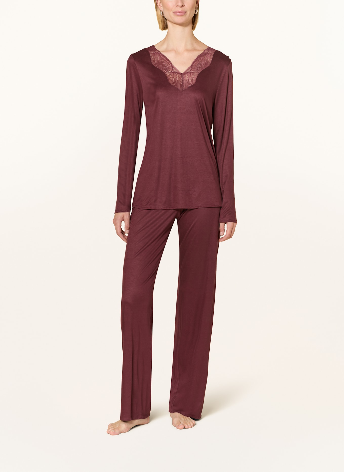 HANRO Schlafanzug LILITH: BRAUN