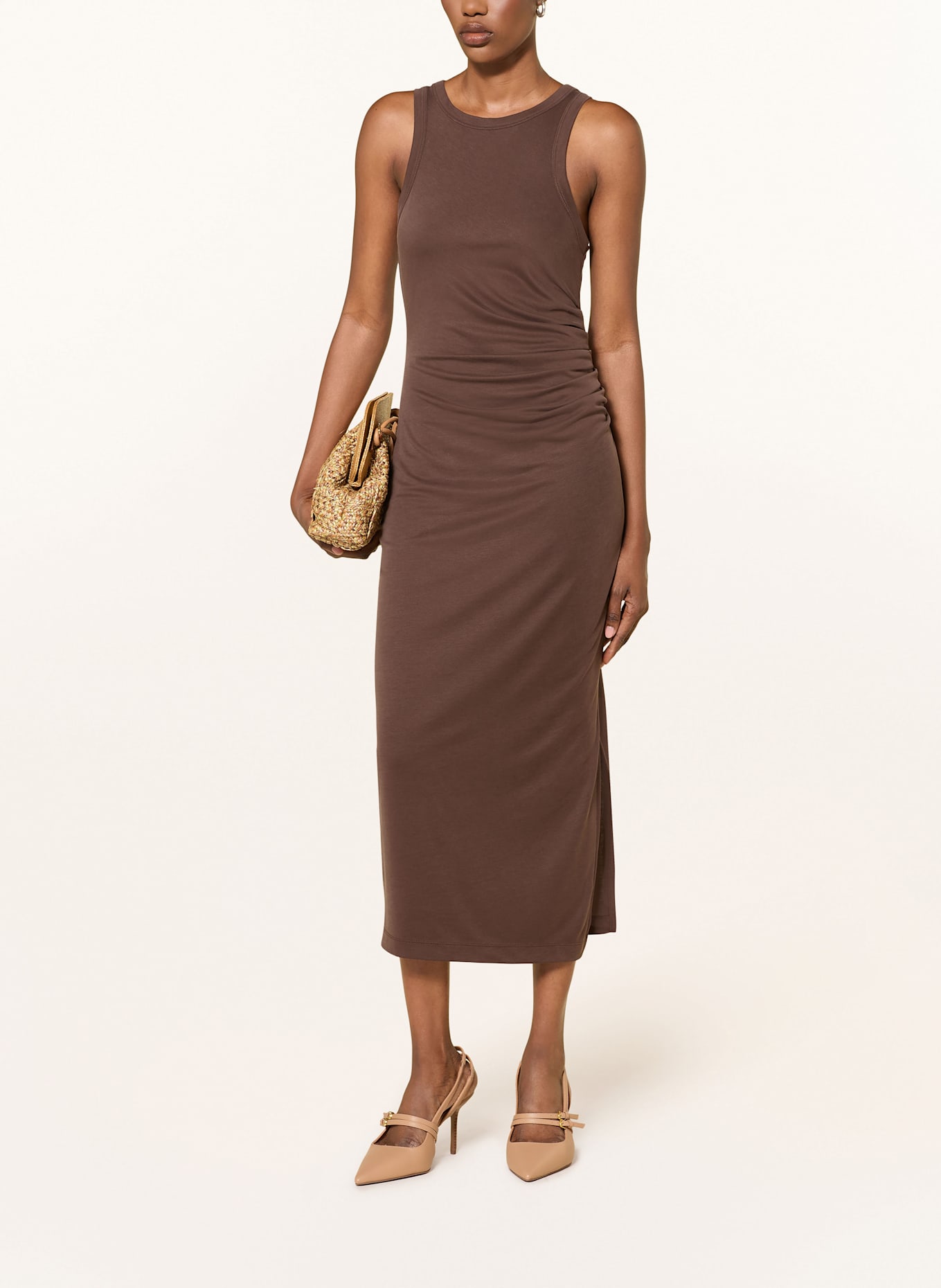 REISS Jerseykleid LOLA: DUNKELBRAUN