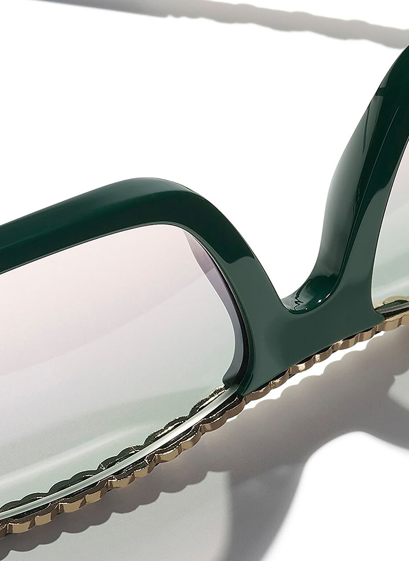 CHANEL Rechteckige Sonnenbrile: 1459S3 - GRÜN/ GRÜN VERLAUF