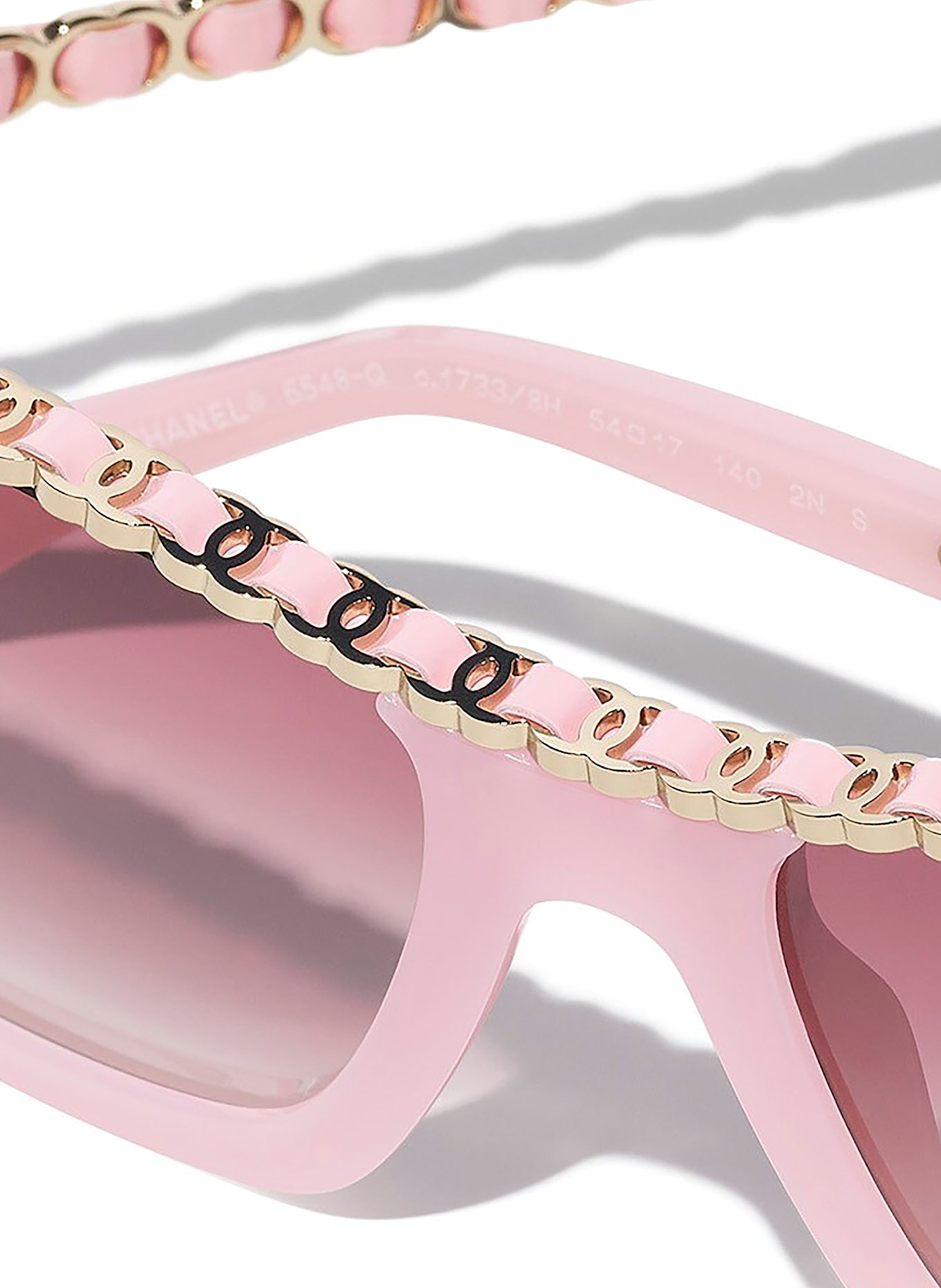 CHANEL Rechteckige Sonnenbrile: 17338H  - PINK/ LILA VERLAUF