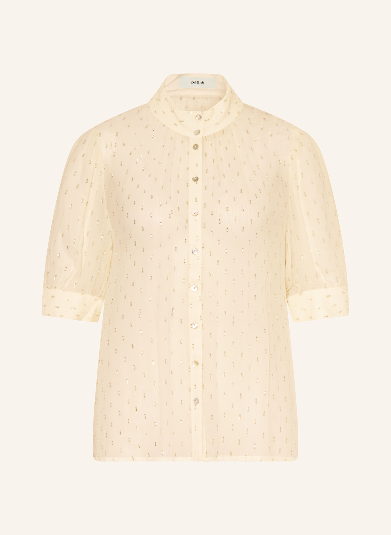 ba&sh Bluse MIMI mit Glitzergarn: ECRU