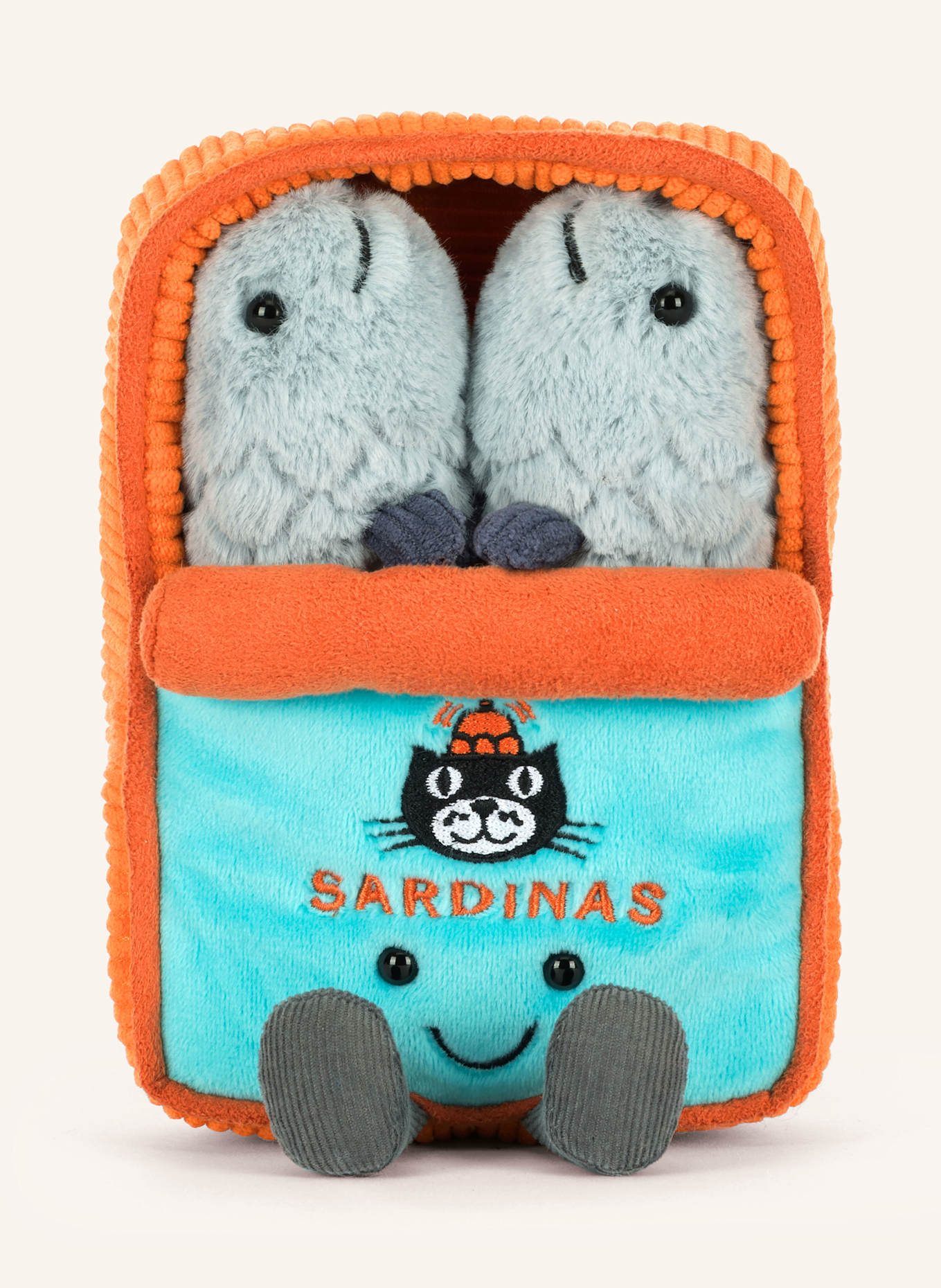Jellycat Plüsch-Spielzeug AMUSEABLES SARDINE TIN: ORANGE/ GRAU/ TÜRKIS