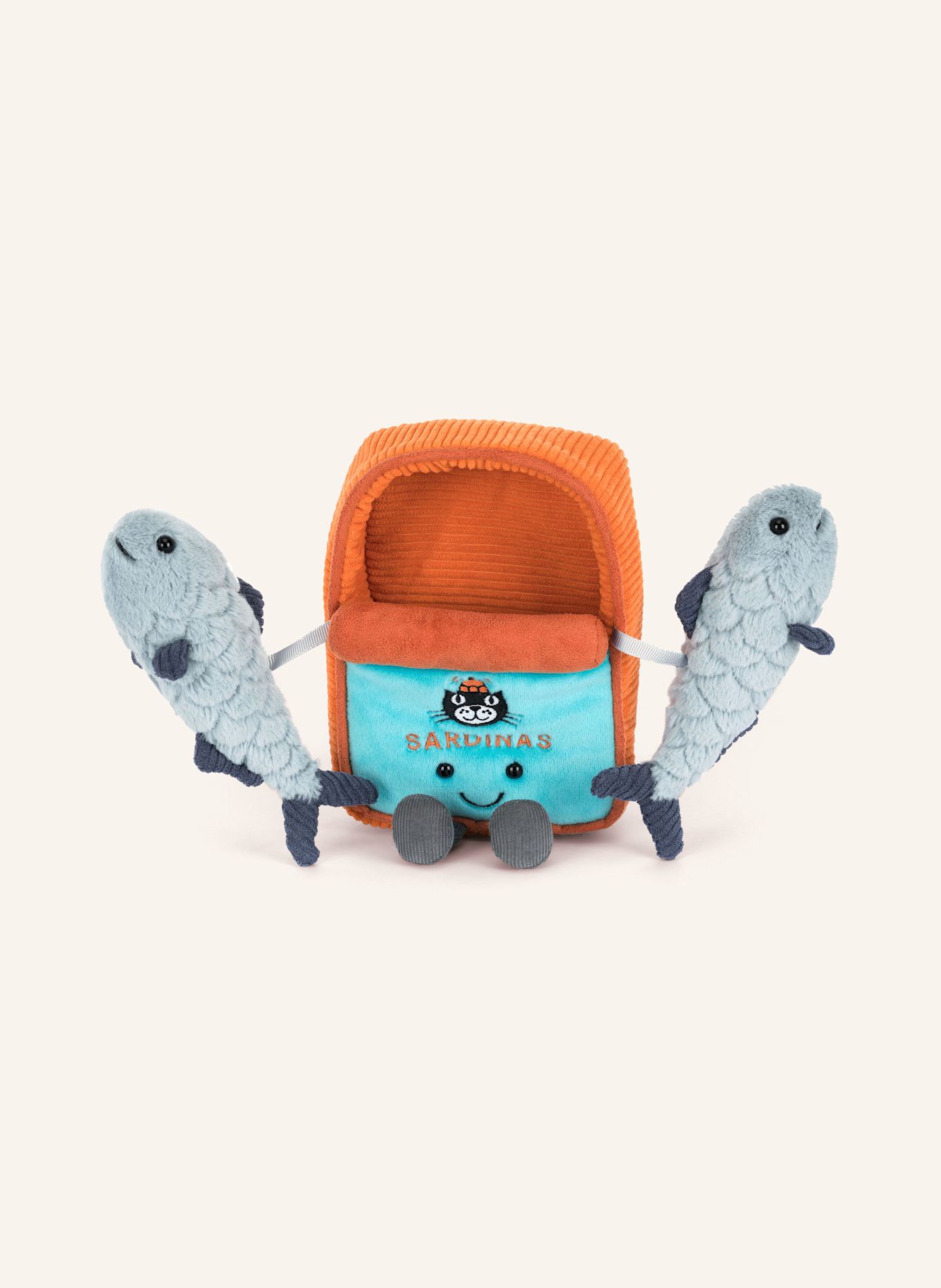 Jellycat Plüsch-Spielzeug AMUSEABLES SARDINE TIN: ORANGE/ GRAU/ TÜRKIS