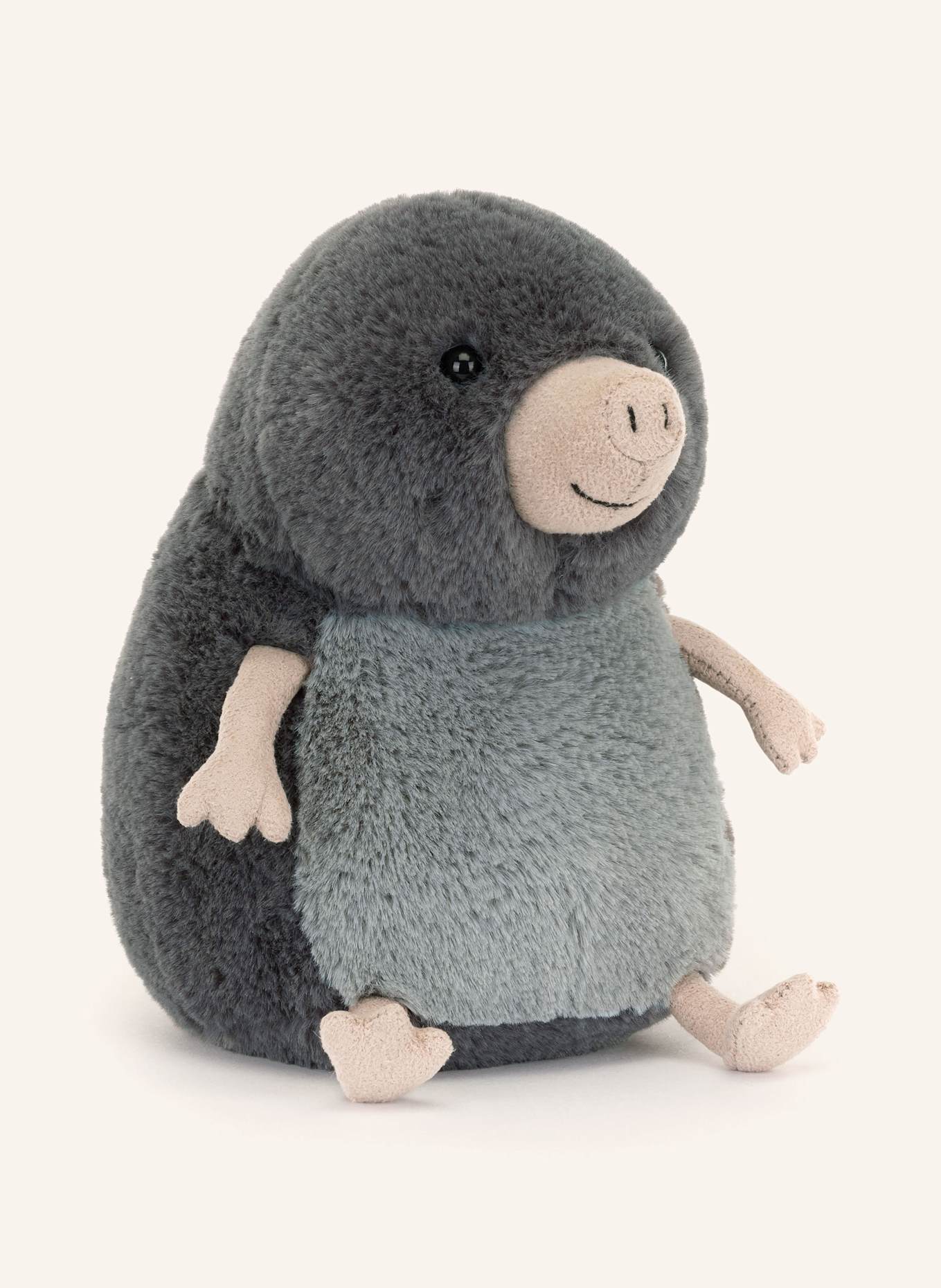 Jellycat Maulwurf-Kuscheltier MUSWELL MOLE: DUNKELGRAU / GRAU