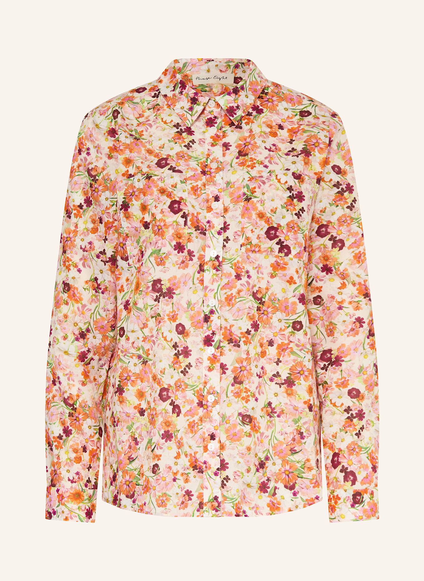 Phase Eight Hemdbluse MADDELENA: ECRU / ORANGE / HELLGRÜN