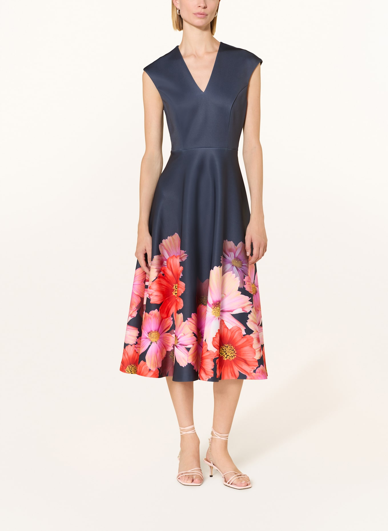 Phase Eight Kleid RAKHI: DUNKELBLAU / ROT / PINK