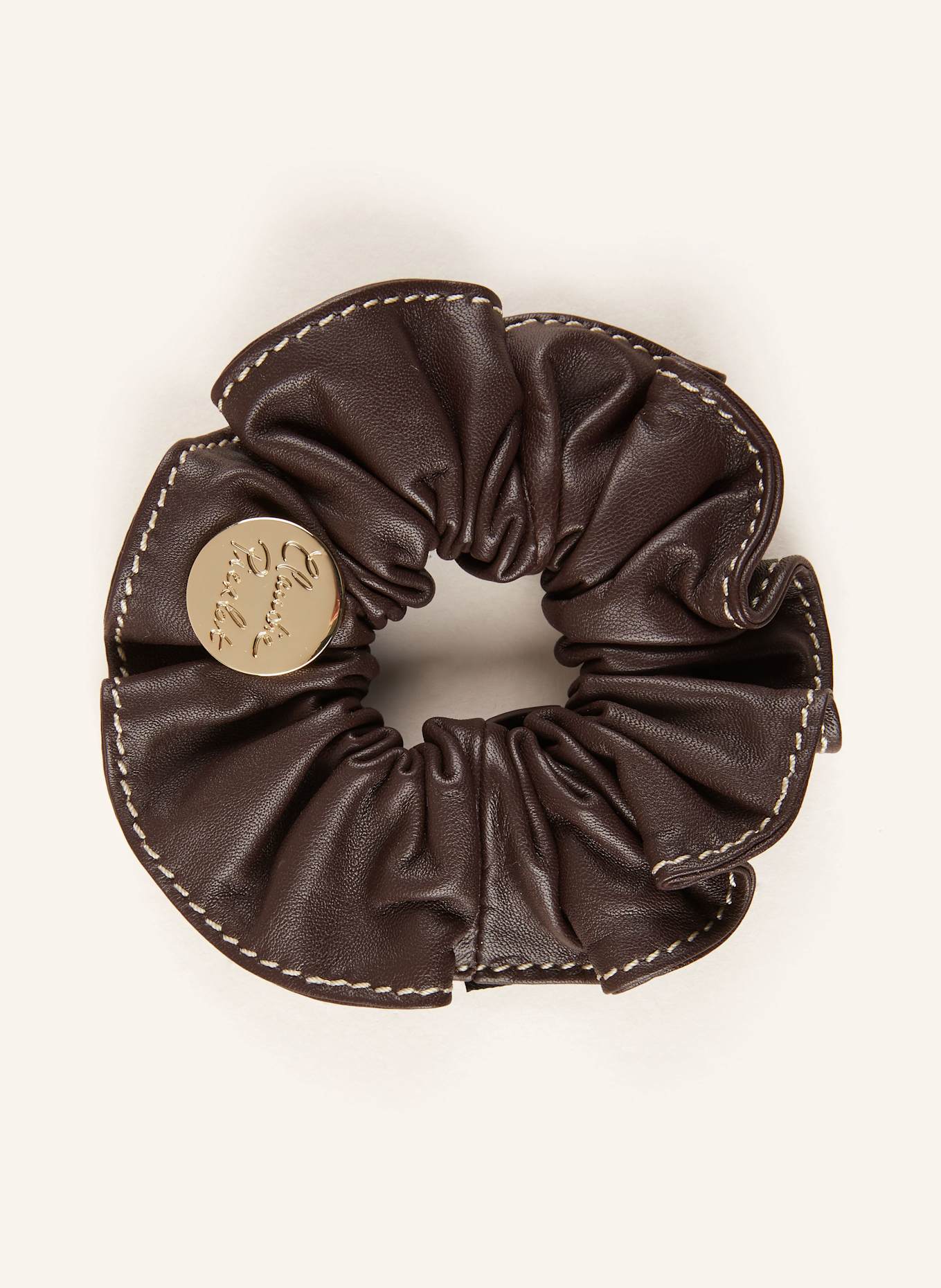 CLAUDIE PIERLOT Haargummi aus Leder: DUNKELROT