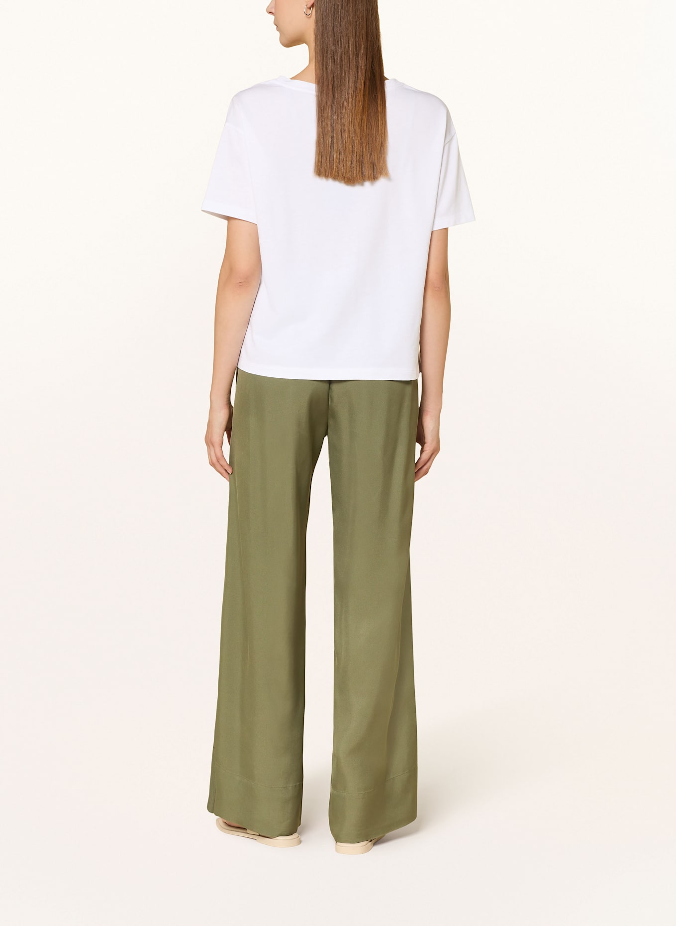monari T-Shirt mit Schmucksteinen: CREME