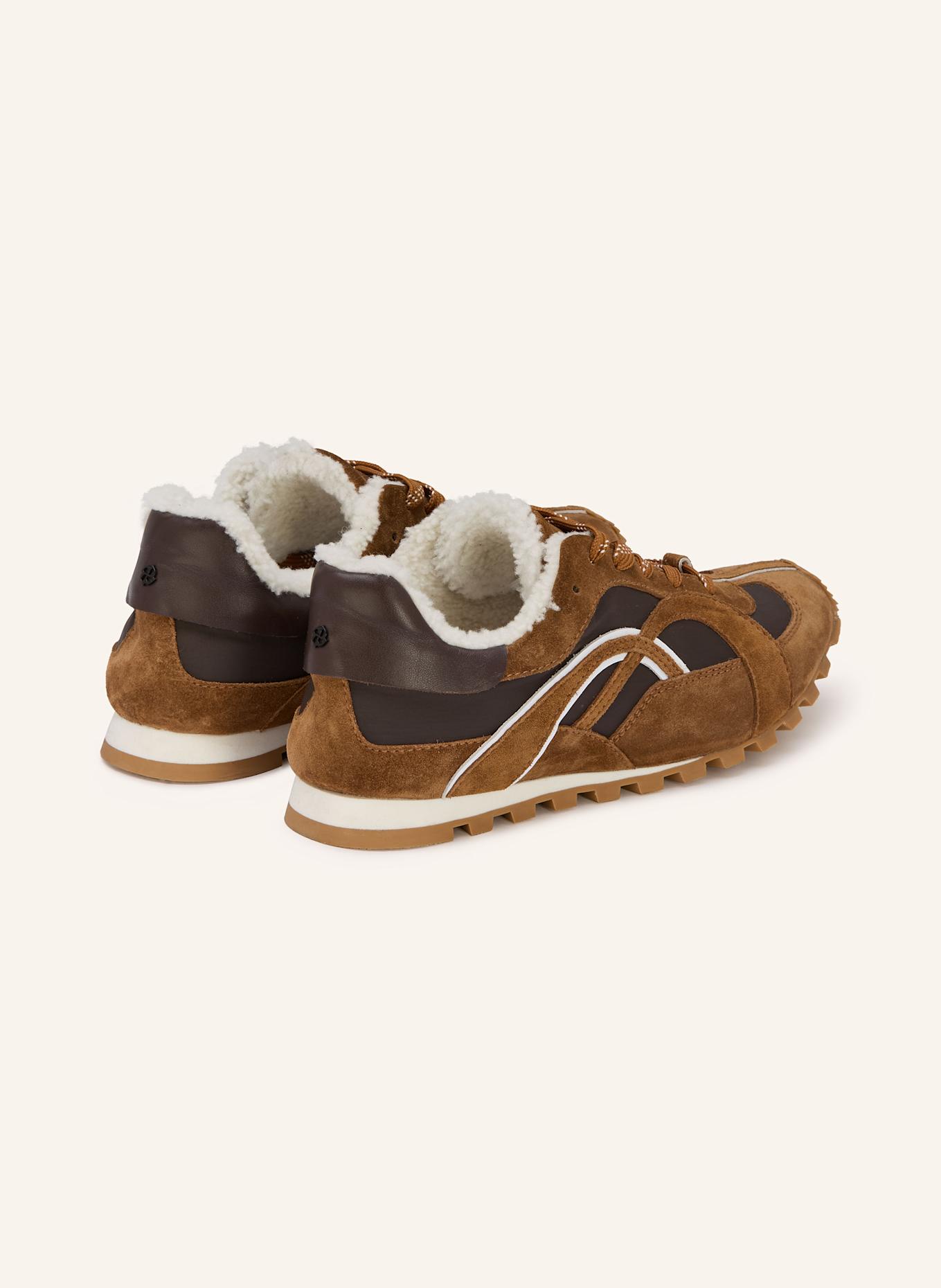 DOROTHEE SCHUMACHER SPORTY CHIC sneaker: BROWN / DARK BROWN / WHITE