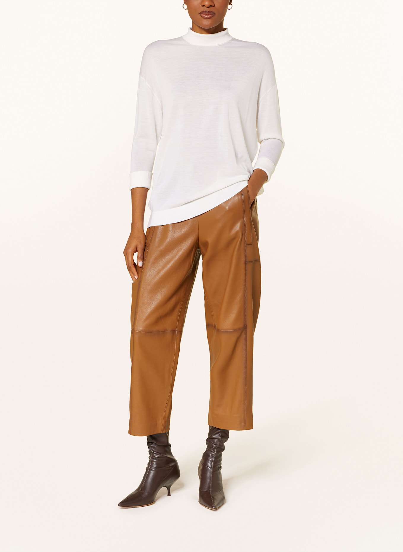 DOROTHEE SCHUMACHER Rollkragenpullover aus Merinowolle: ECRU