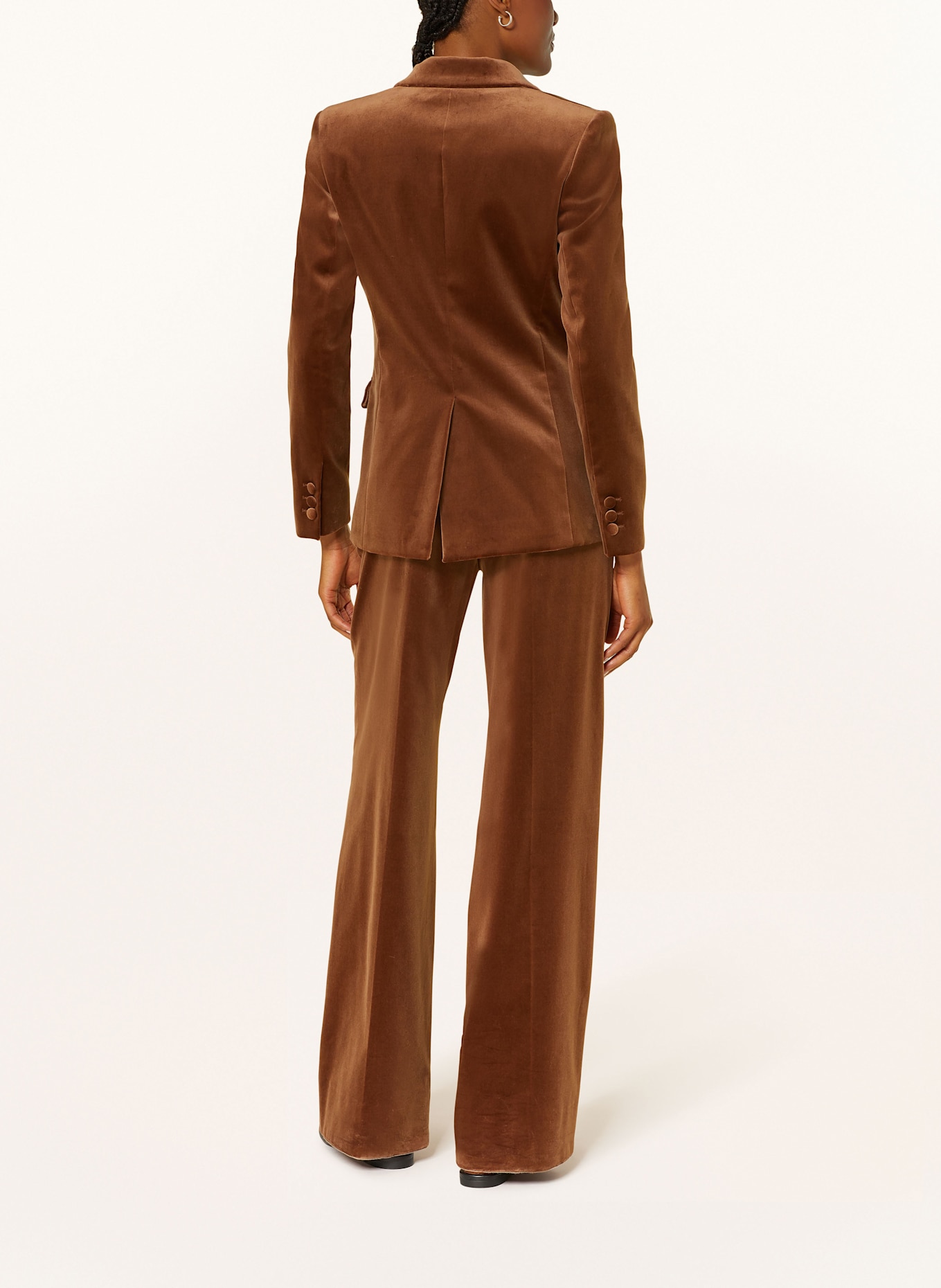 DOROTHEE SCHUMACHER ELEGANCE SOFTNESS velvet blazer: BROWN