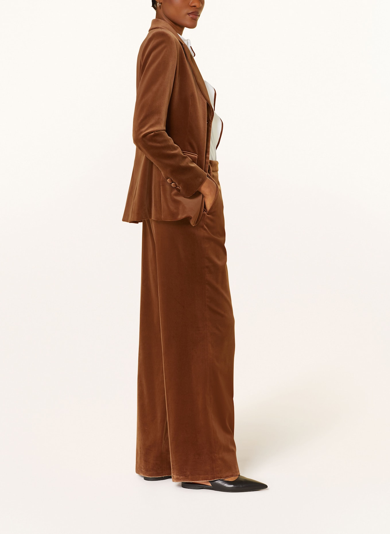 DOROTHEE SCHUMACHER Pantalon marne ELEGANCE SOFTNESS en velours: MARRON