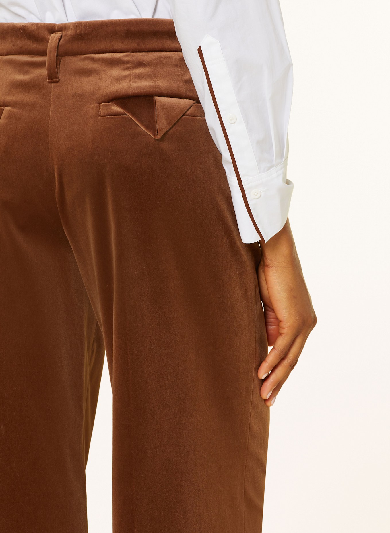 DOROTHEE SCHUMACHER Pantalon marne ELEGANCE SOFTNESS en velours: MARRON
