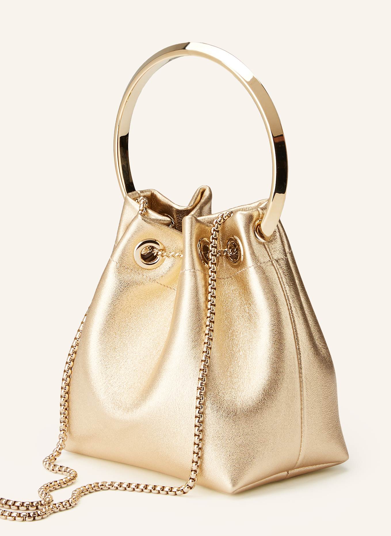 JIMMY CHOO Pouch bag BON BON: GOLD