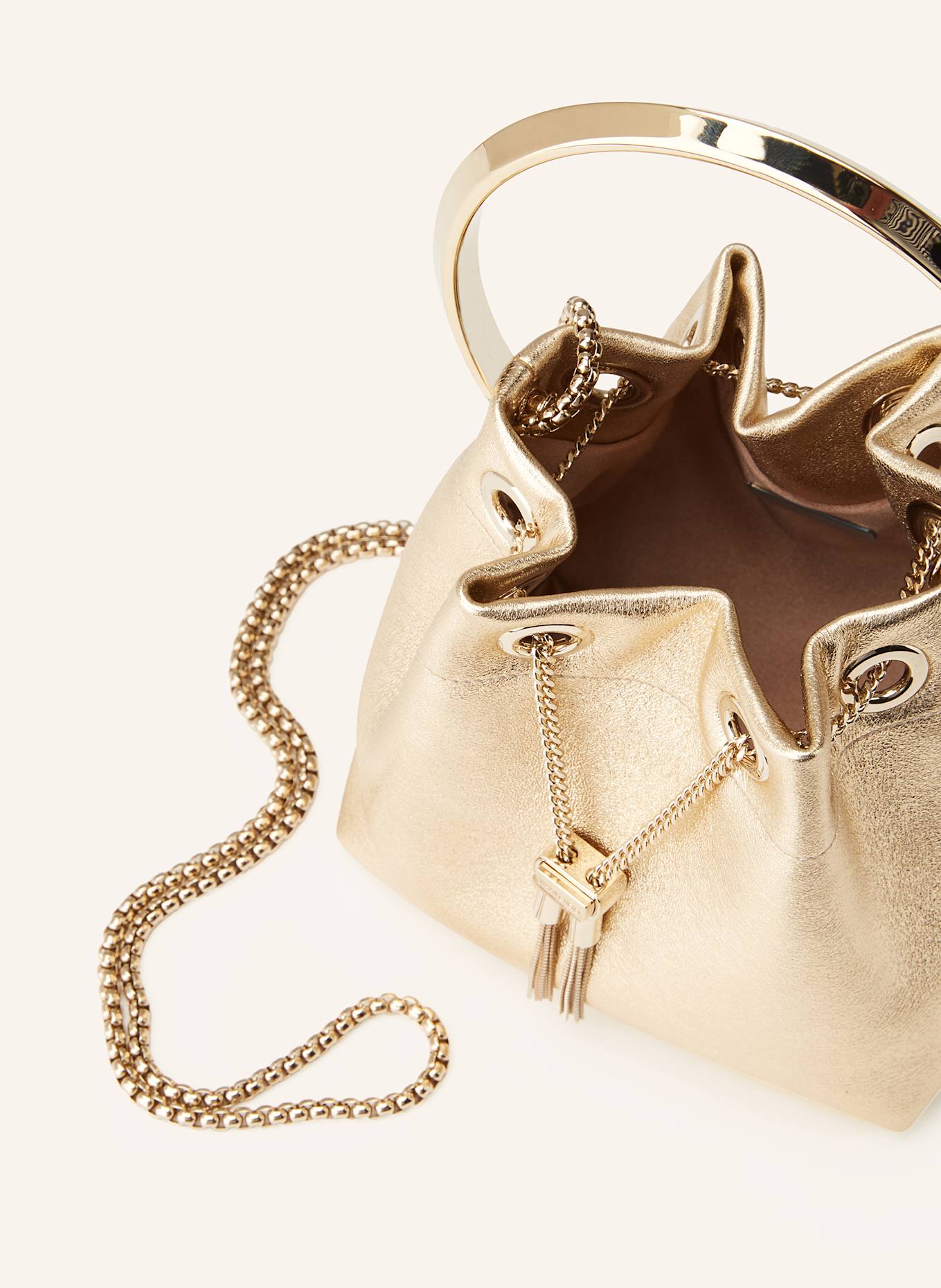 JIMMY CHOO Pouch bag BON BON: GOLD