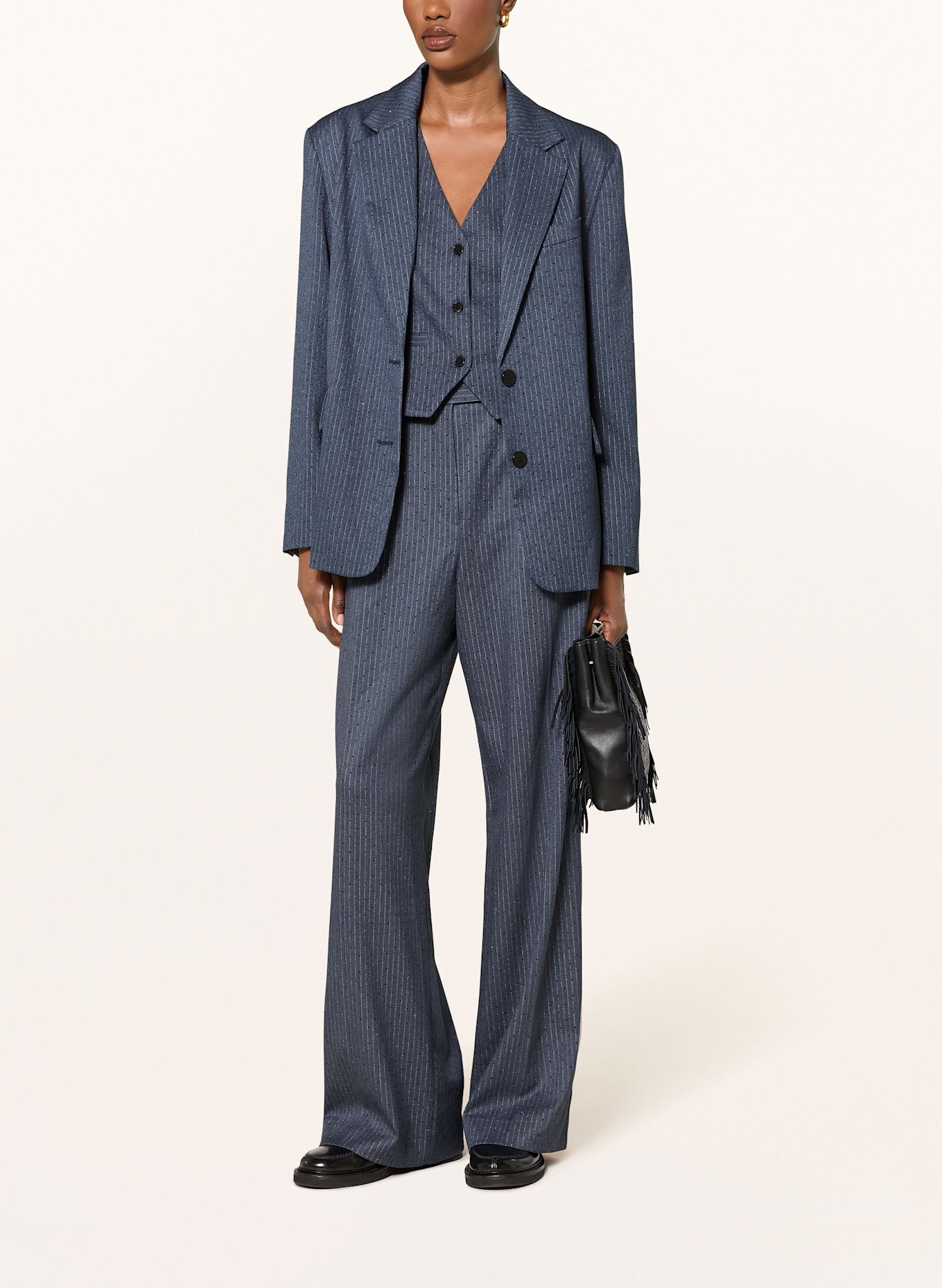 maje Blezer z ozdobnymi kamykami: SZARONIEBIESKI